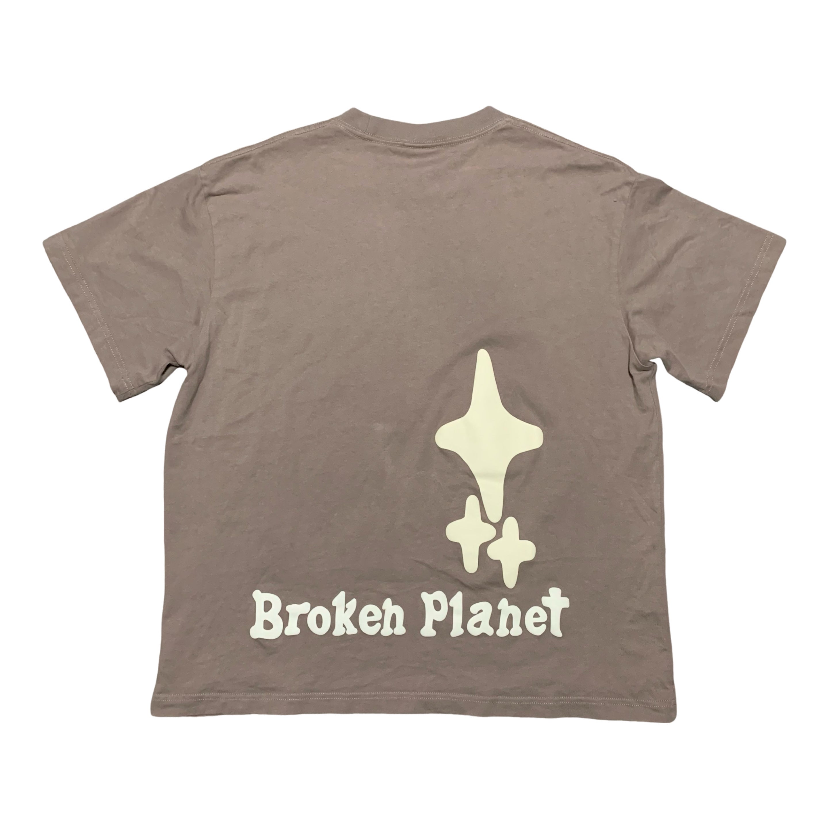 Broken Planet Medium Cosmic Connections Taupe Brown Tee 2022