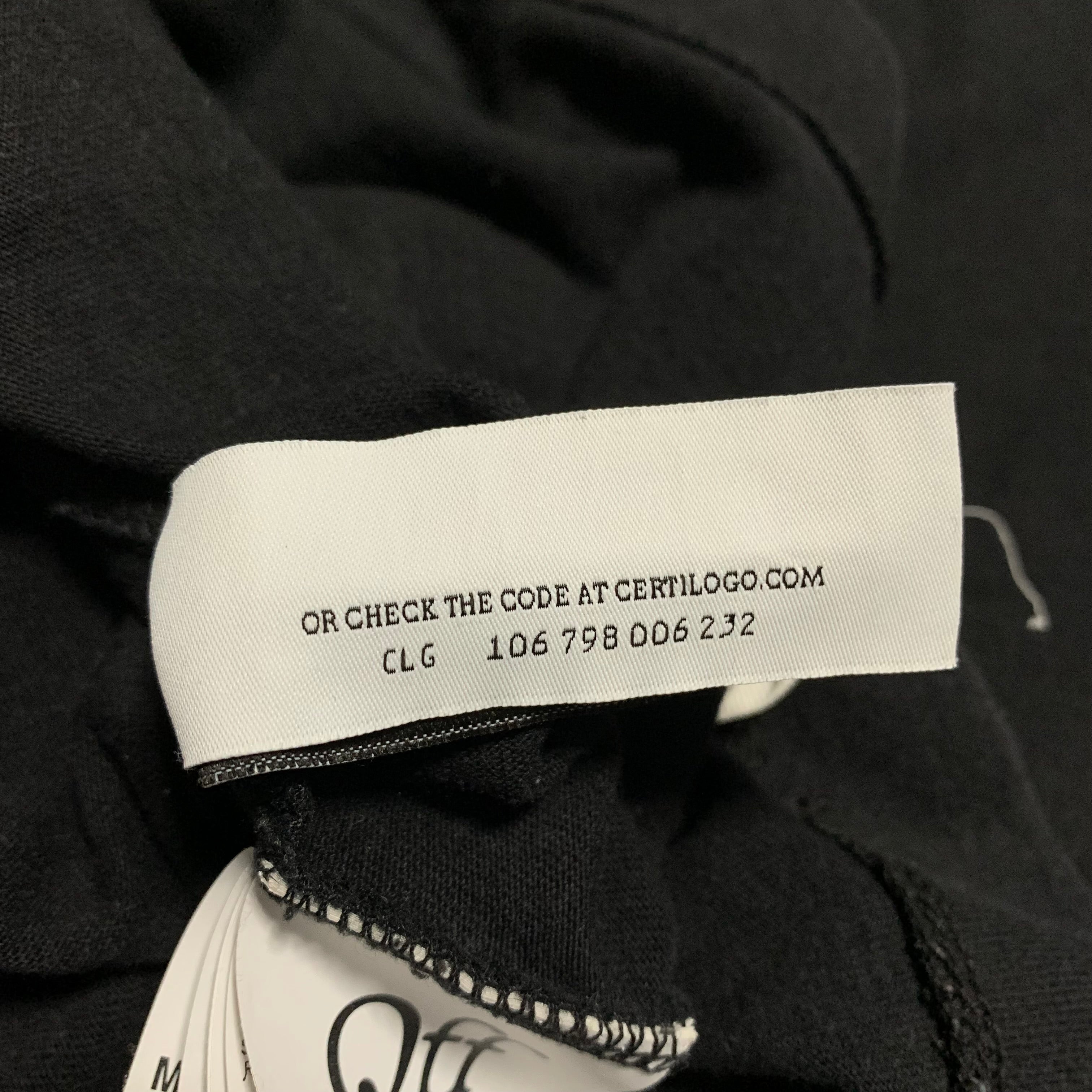 Off White Small Graphic Black Tee Oversized Fit Virgil Abloh