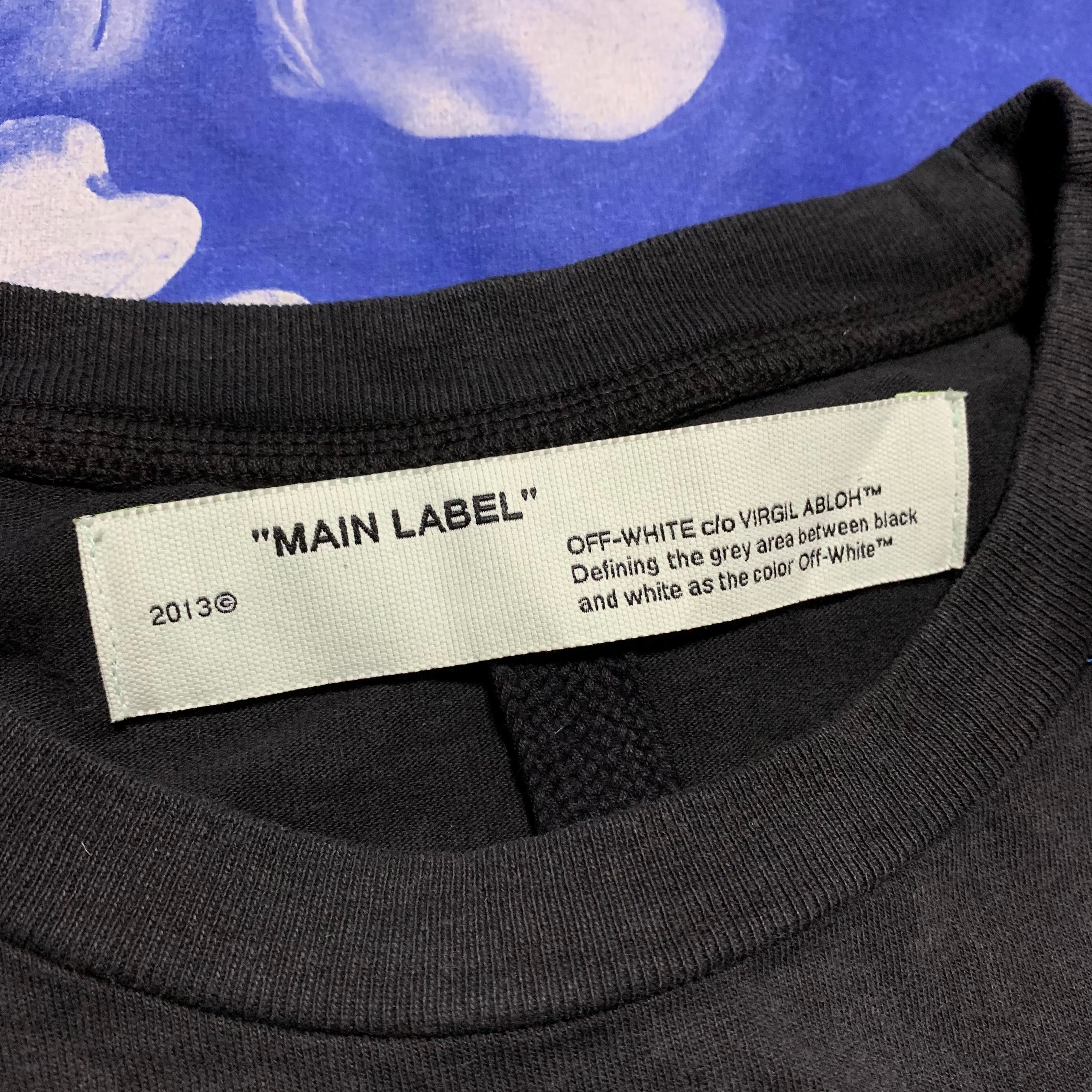 Off White XL Hardcore Caravaggio Off Black Tee Virgil Abloh