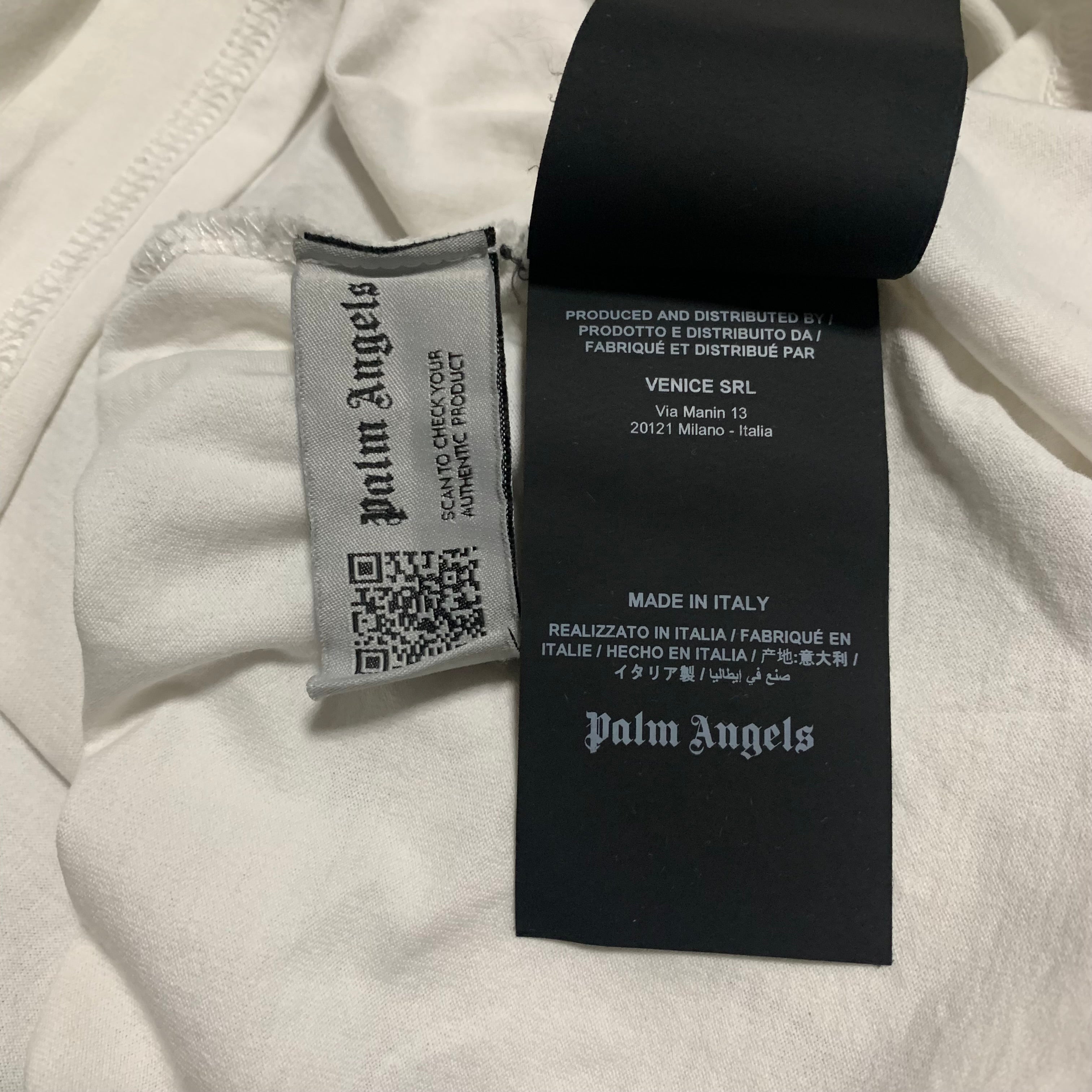 Palm Angels Medium Skeleton Logo White Tee