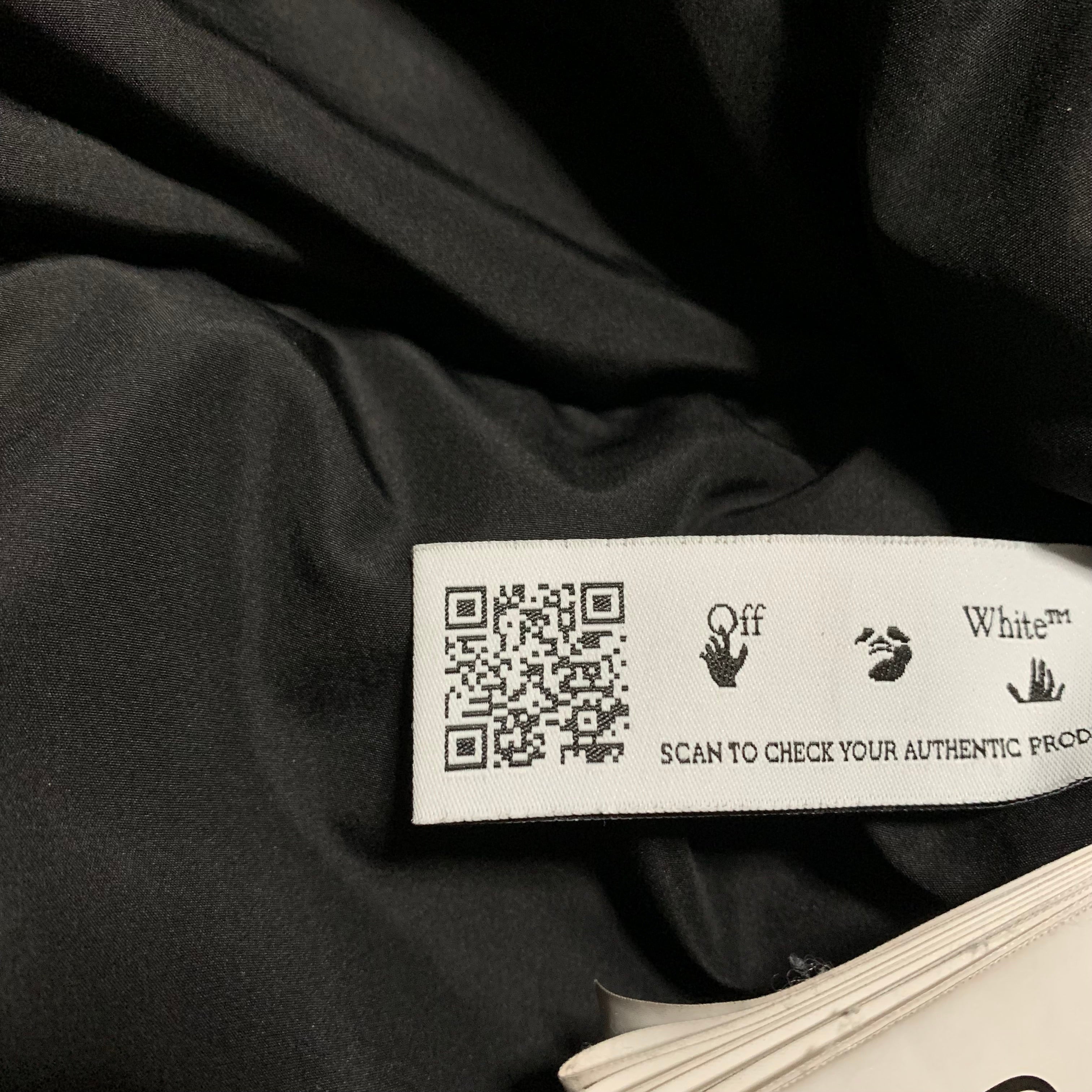 Off White Small Puffer Patch Logo Black Jacket Virgil Abloh 2022