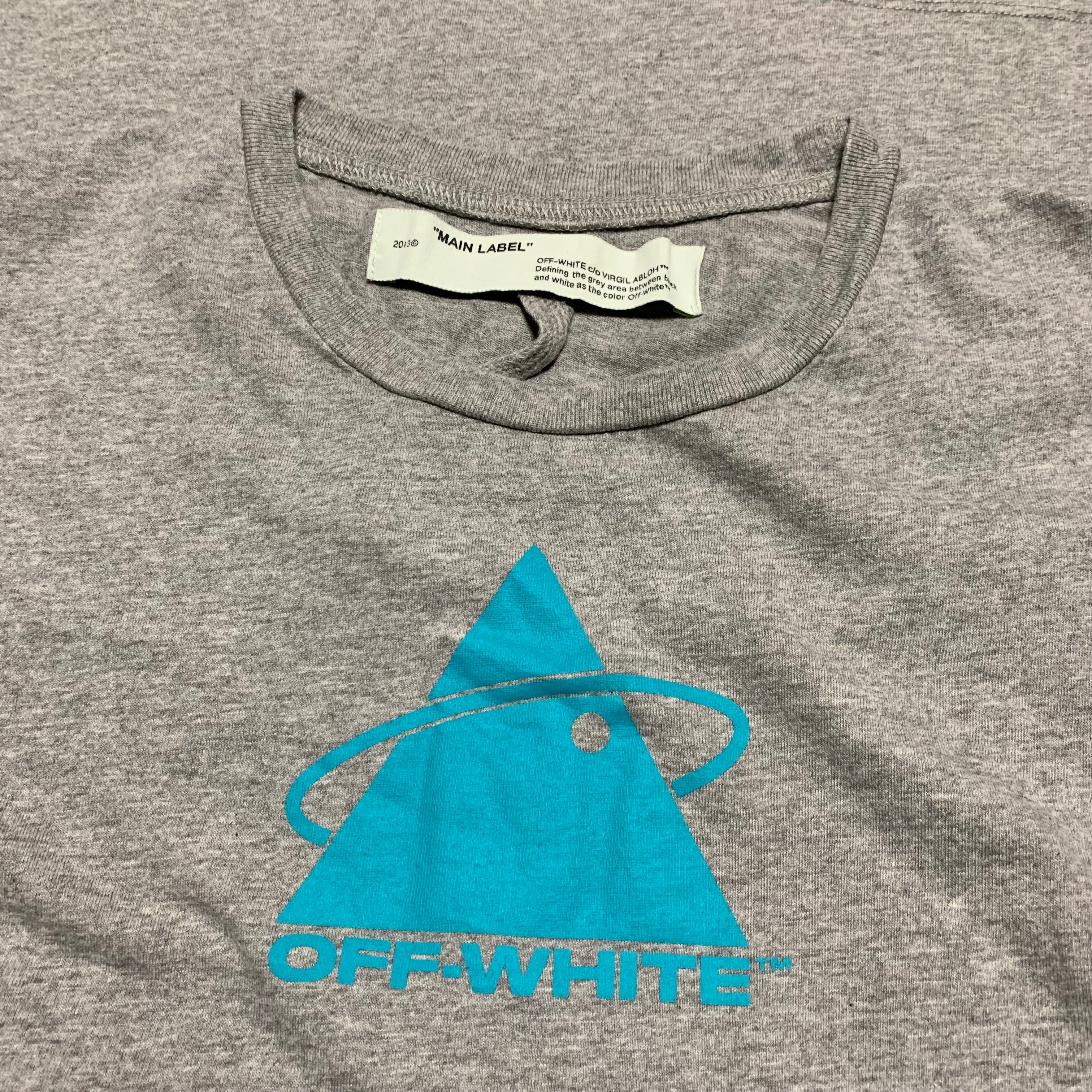 Off White Medium Triangle Grey Tee Virgil Abloh