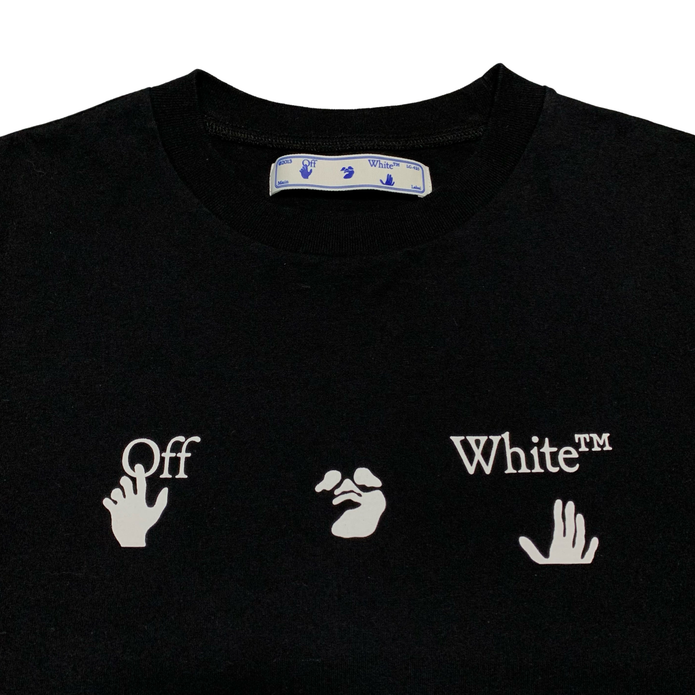 Off White Small Hand Logo Black Tee Virgil Abloh