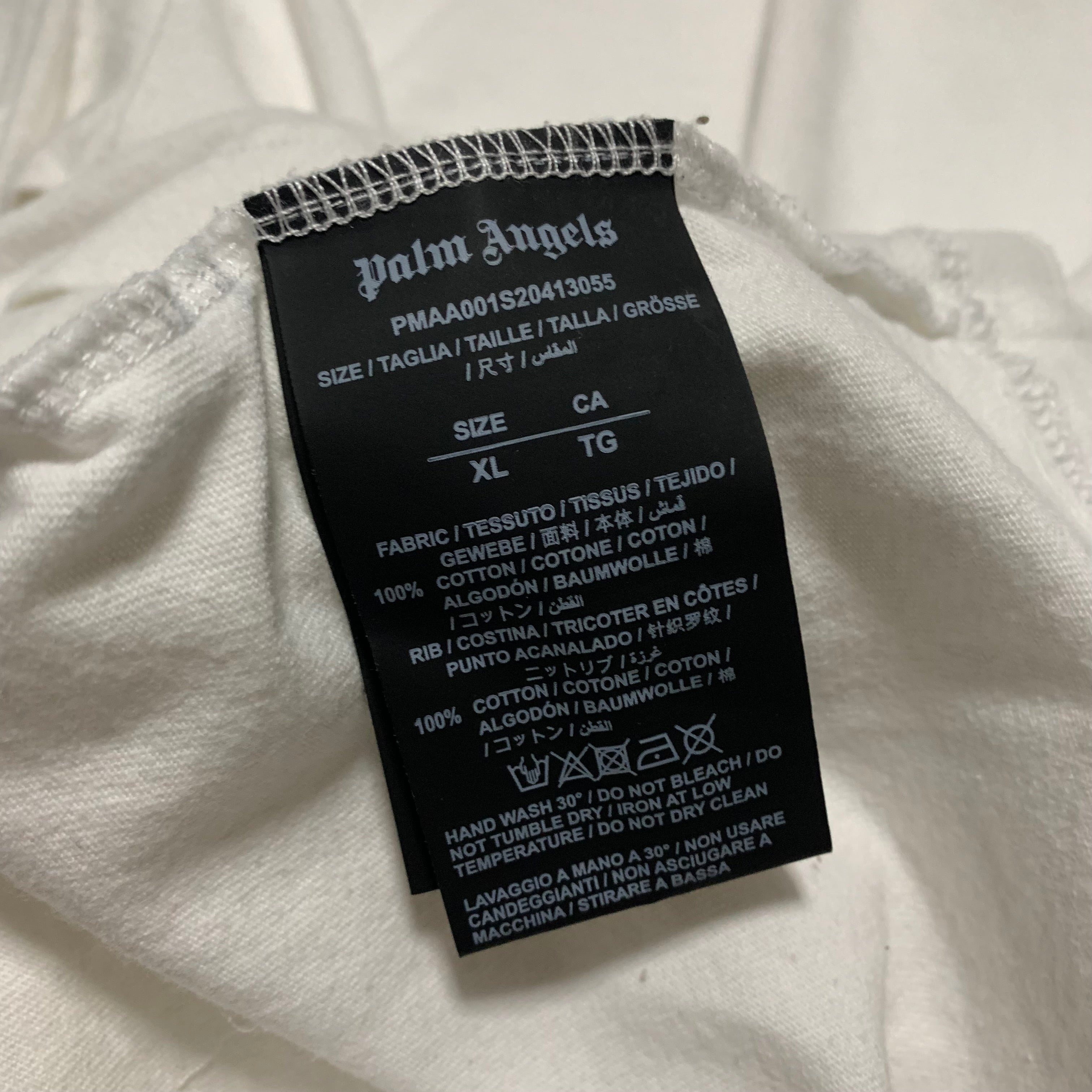 Palm Angels XL Los Angels Sprayed White Tee