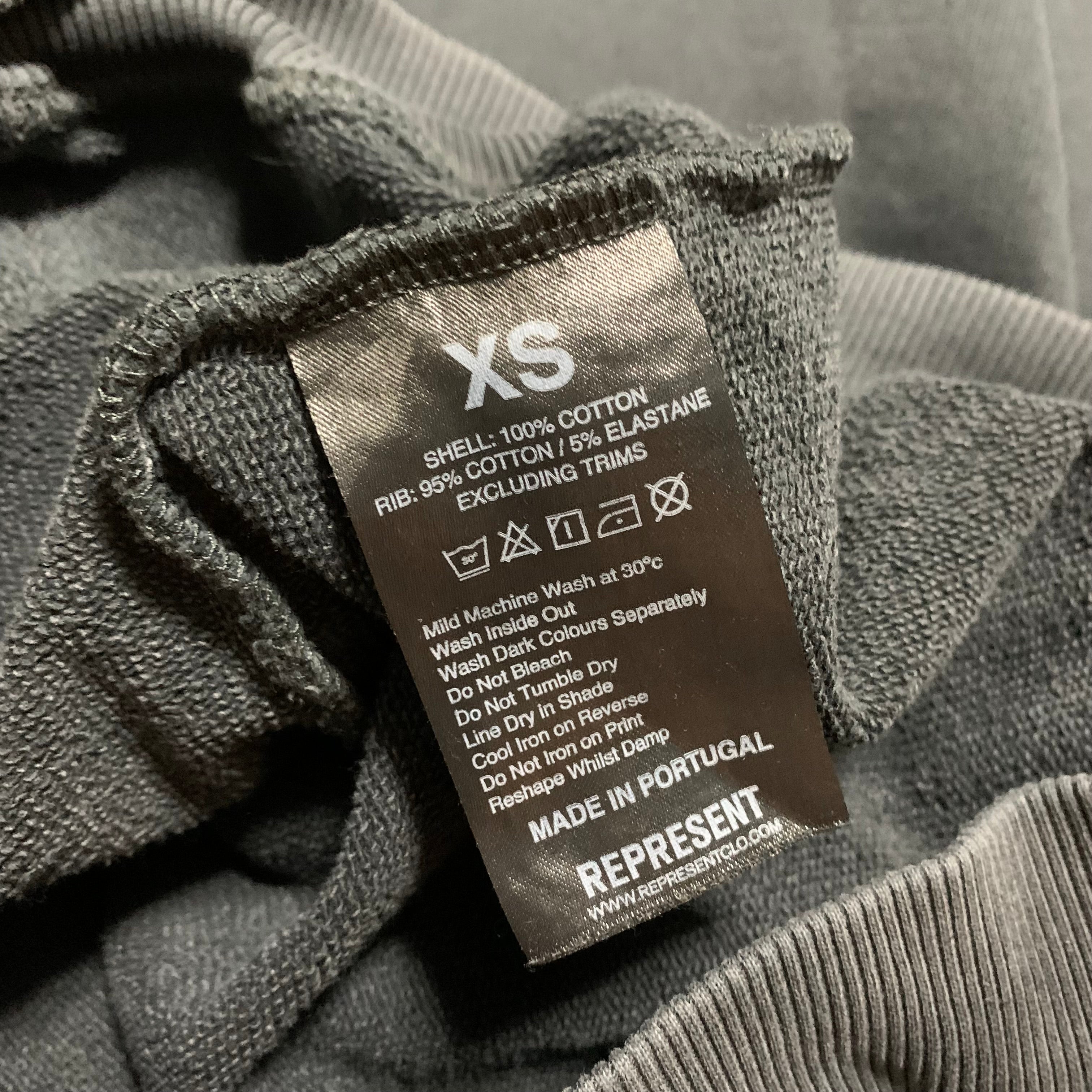 Represent XS Only The Strong Survive Vintage Black Hoodie Shark