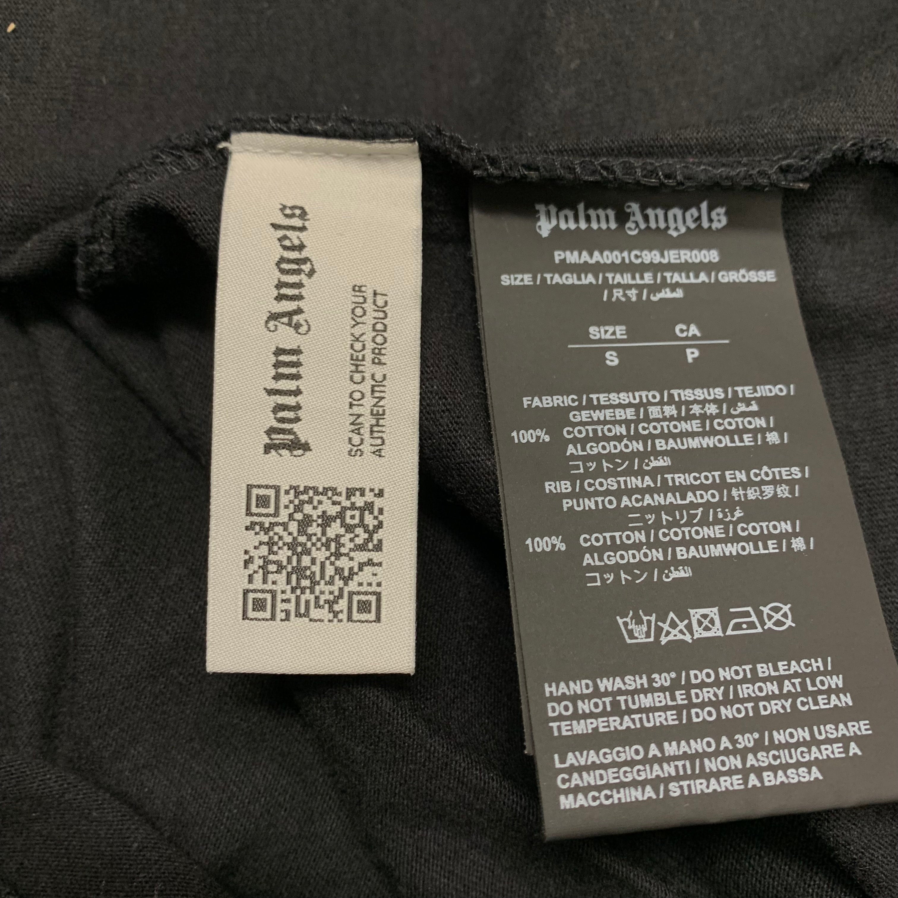 Palm Angels Small Tee New York Sprayed Black T-Shirt