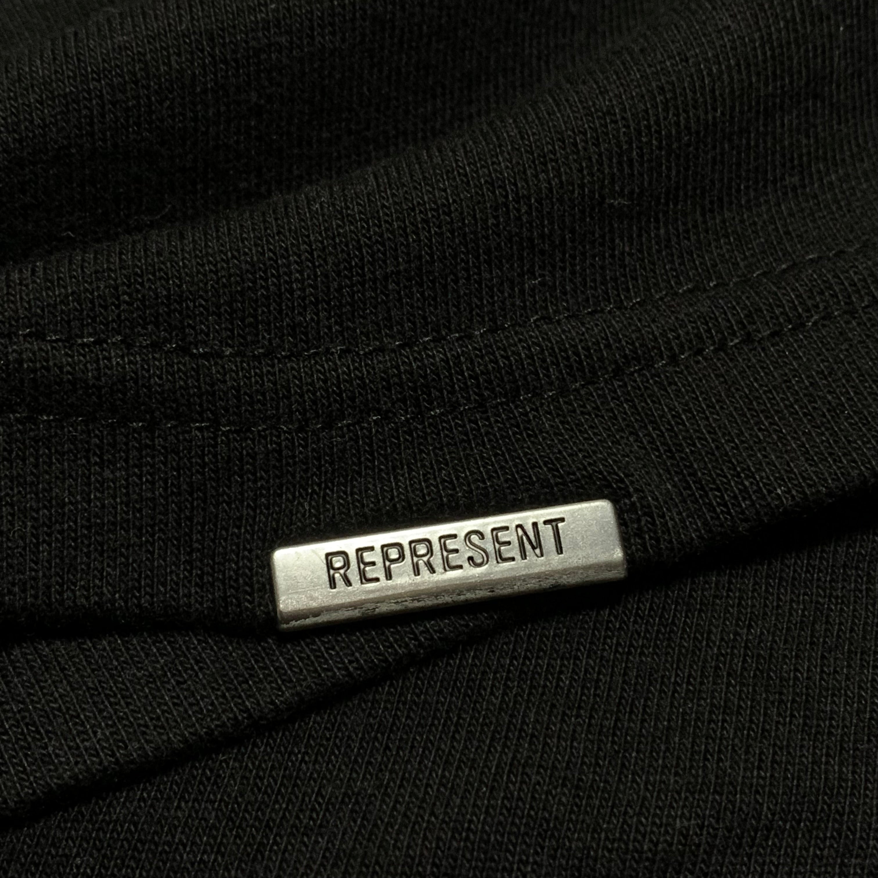 Represent Large Sample Logo Graphic Jet Black Tee