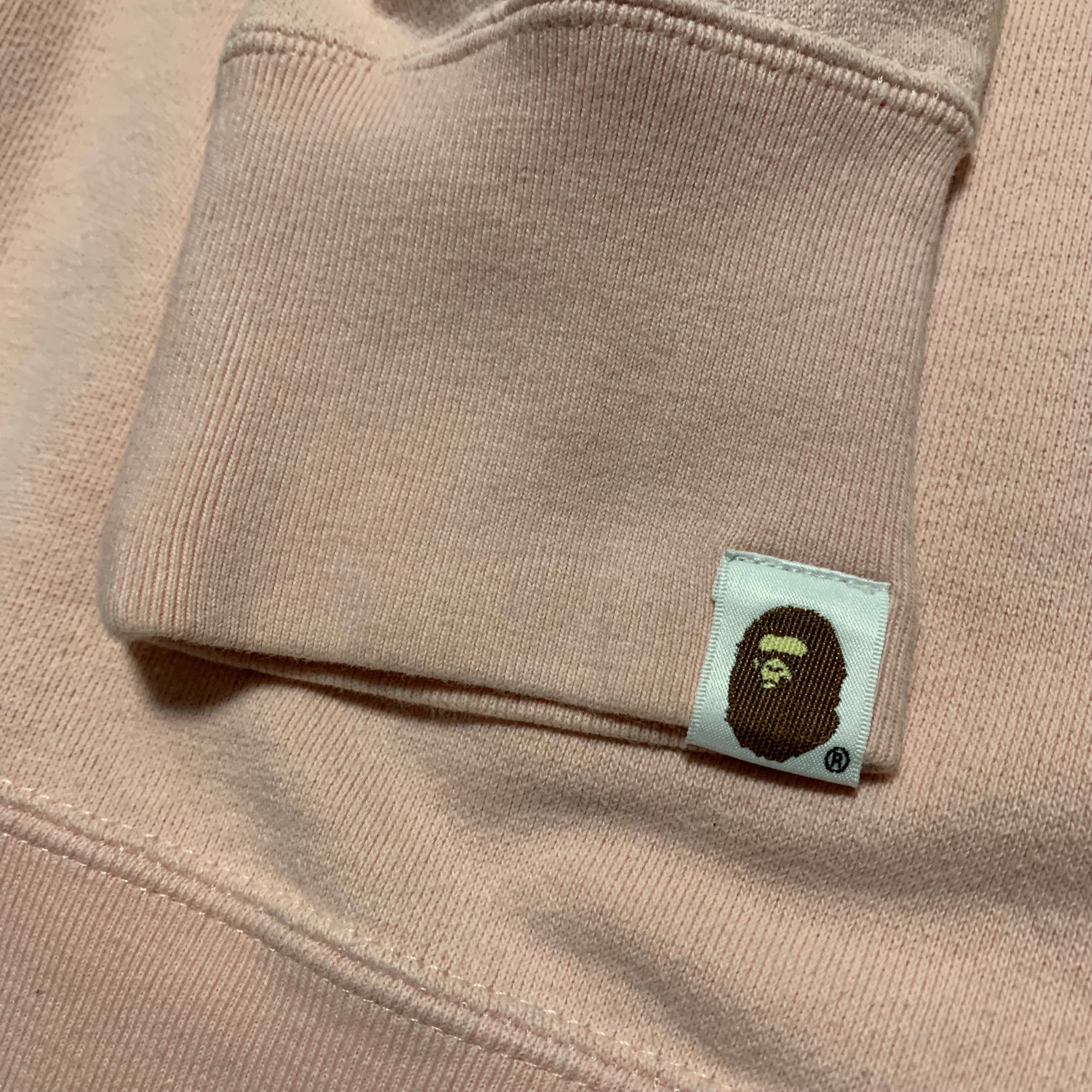 Bape Medium Pink Sweatshirt Crewneck 'World Gone Mad' A Bathing Ape