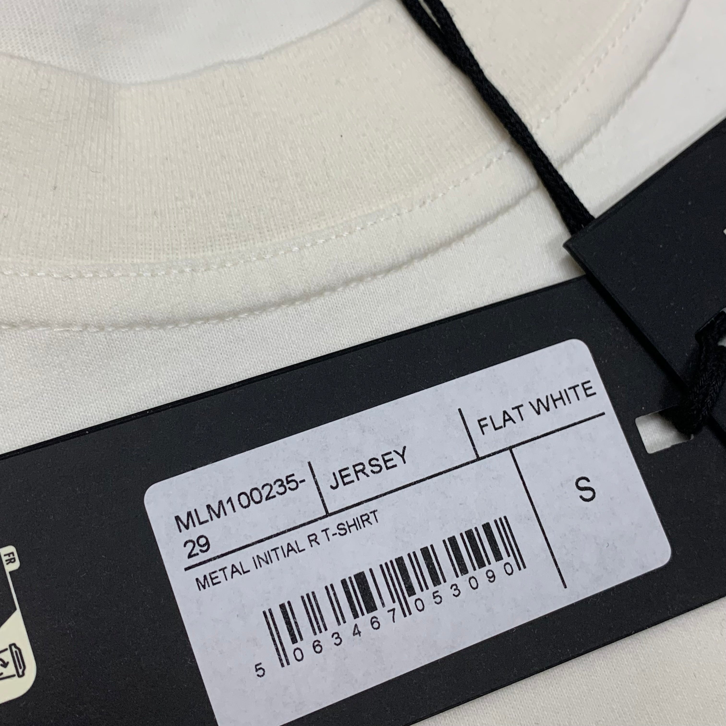 Represent Small Tee Metal Initial R Flat White T-Shirt
