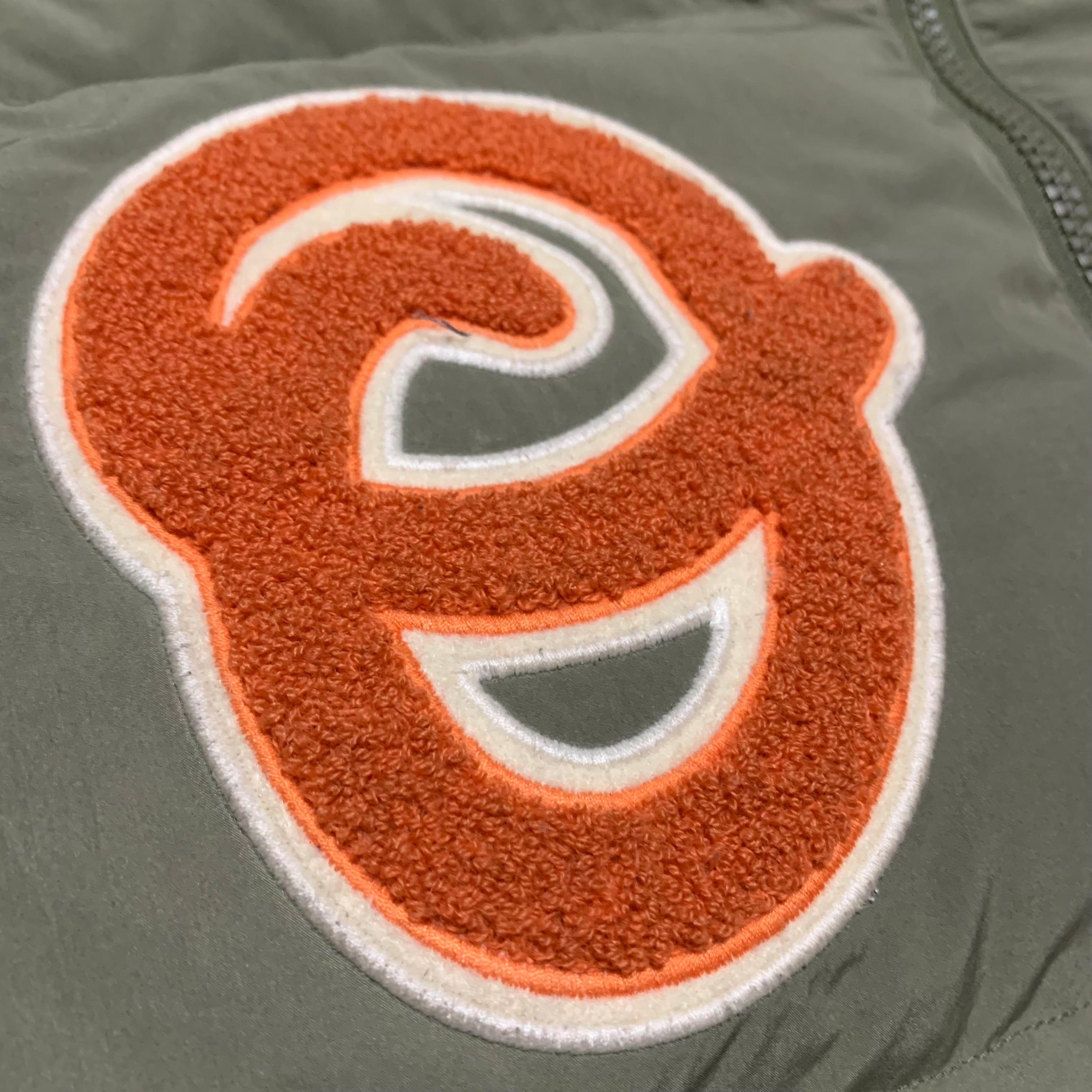 Off White Medium Puffer Logo Patch Army Green Jacket Virgil Abloh 2022