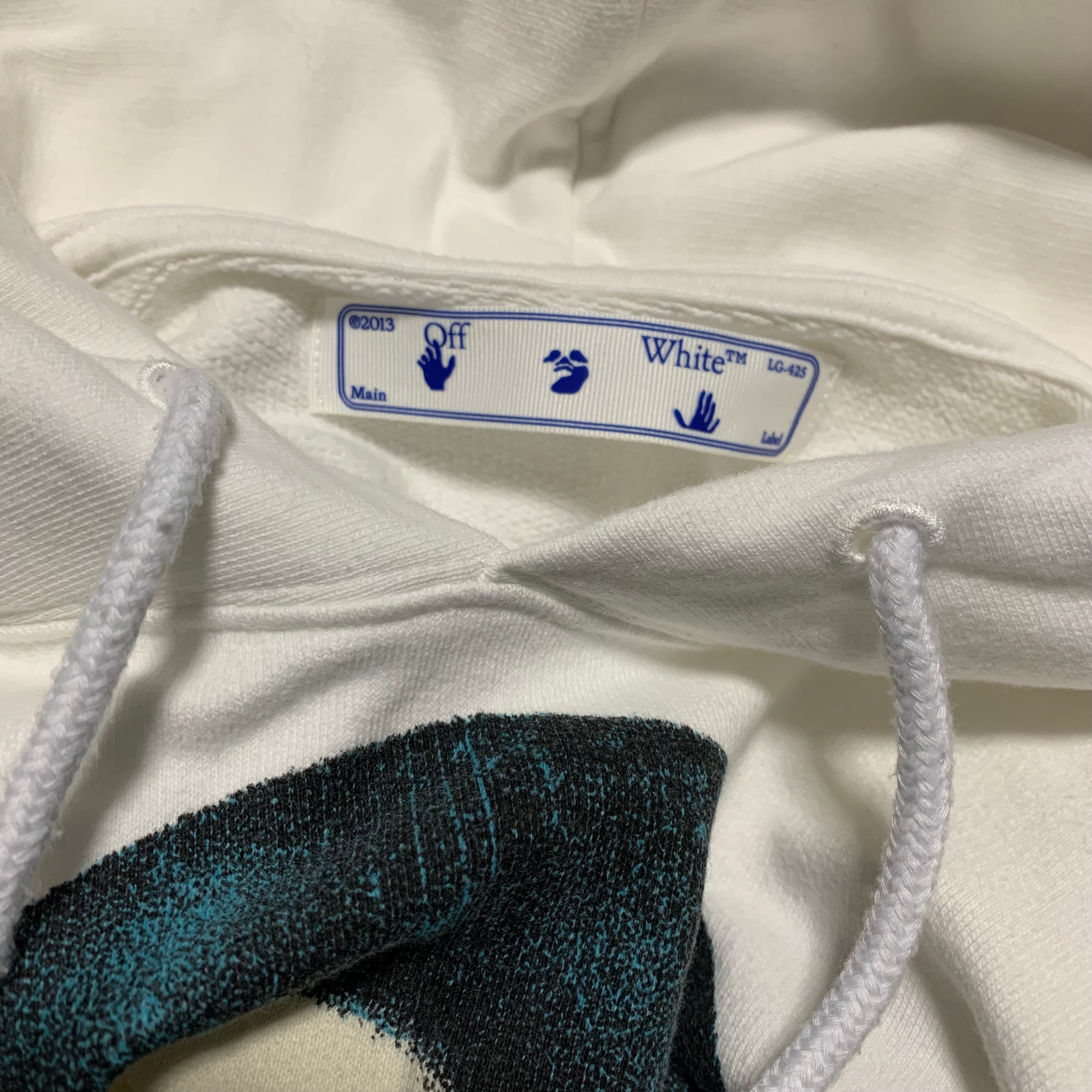 Off White XS Mona Lisa White Hoodie Virgil Abloh