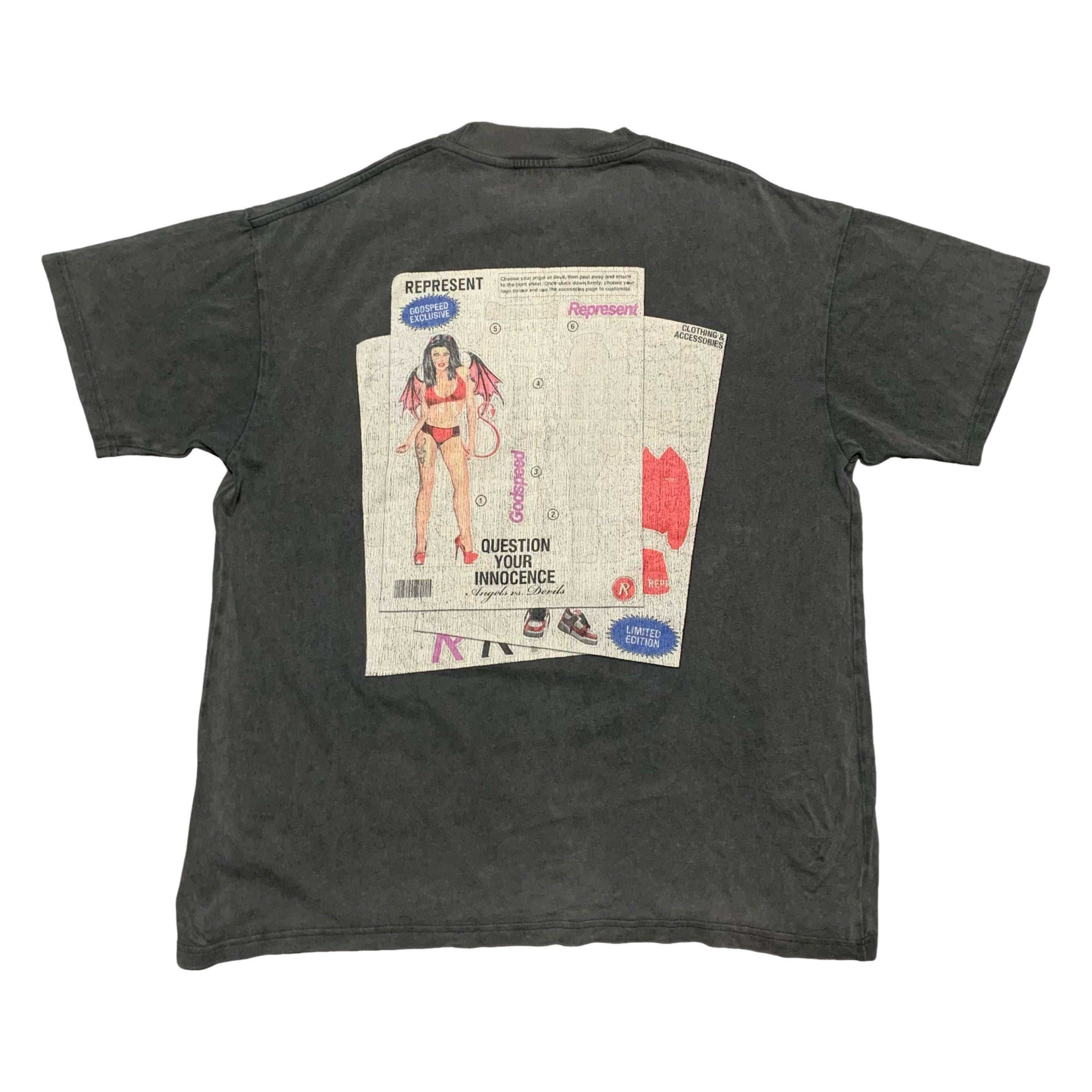 Represent Medium Your Innocence Vintage Grey Tee