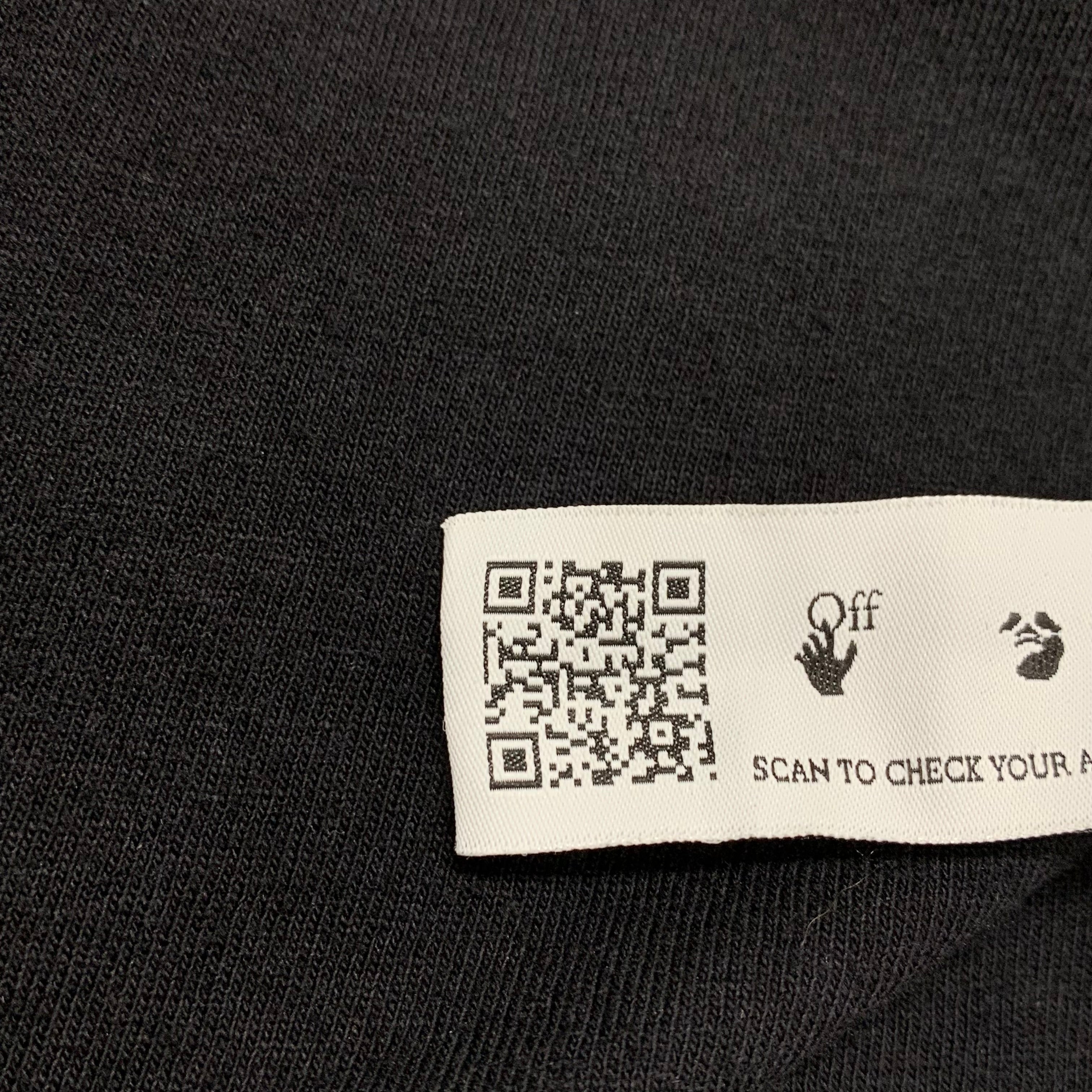 Off White Large Tee Acrylic Arrows Black T-Shirt Virgil Abloh