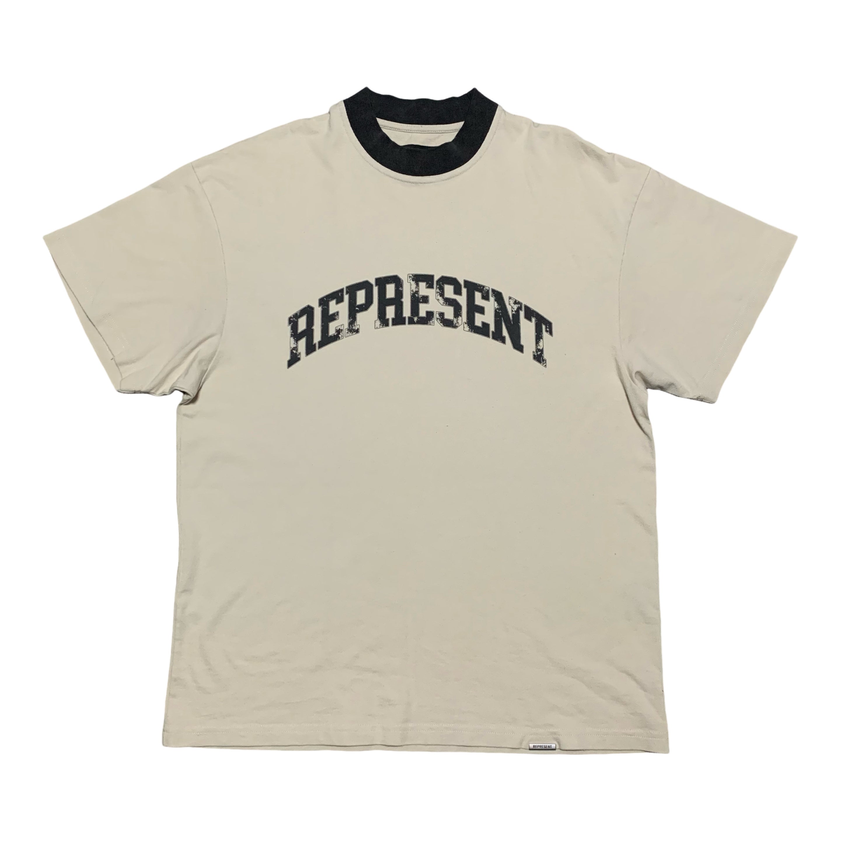 Represent XS Arched Logo Vintage White Tee