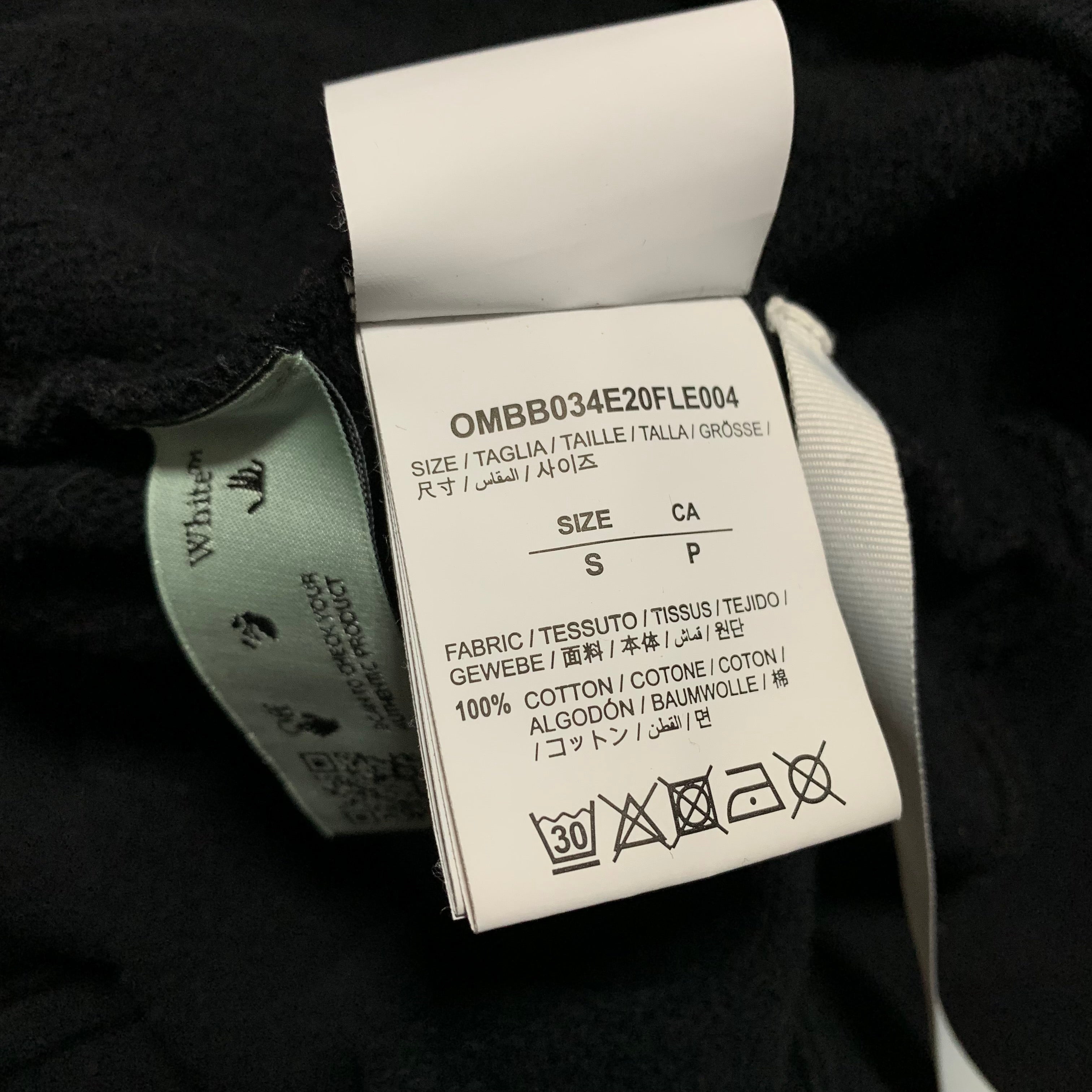Off White Small Stencil Arrows Black Hoodie Virgil Abloh