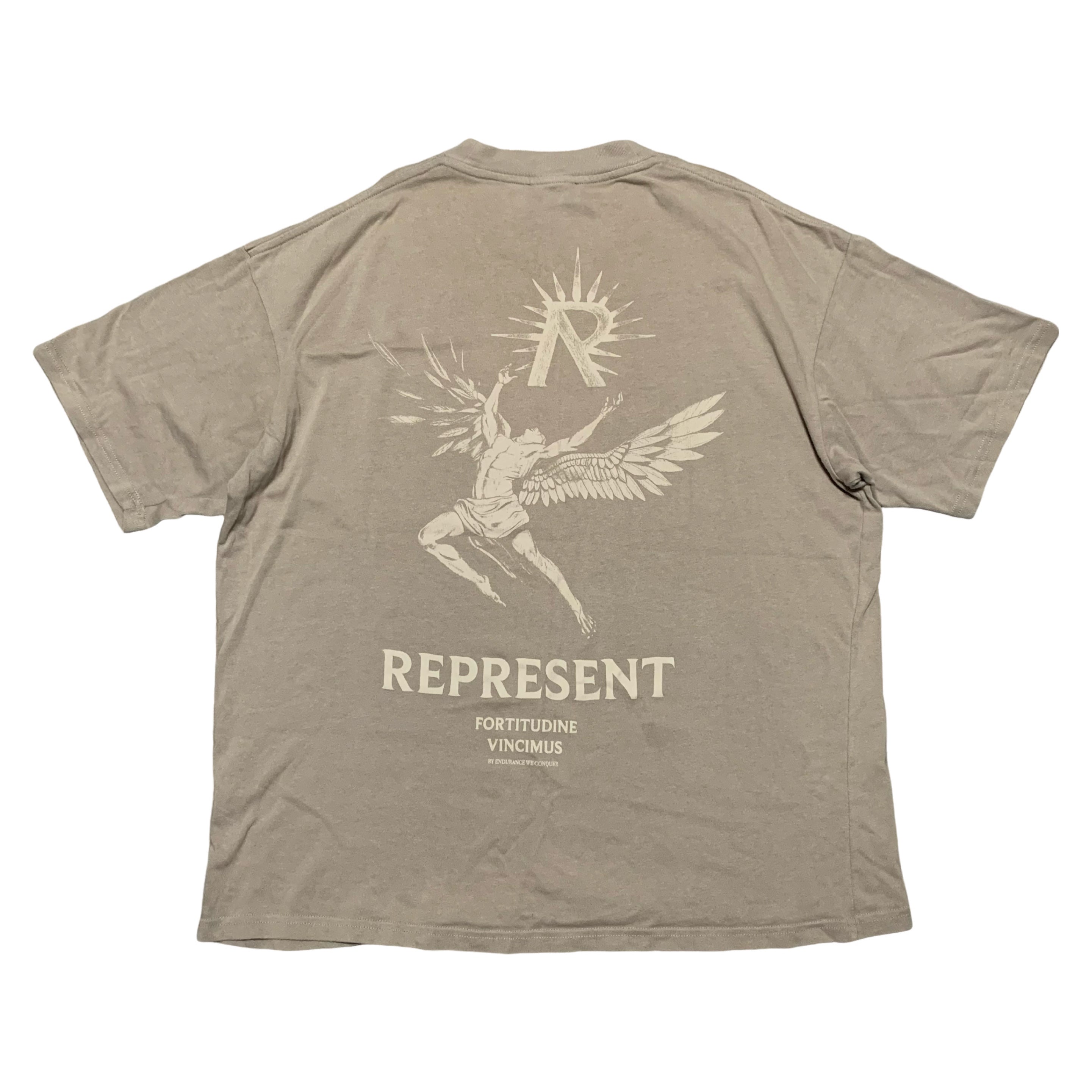 Represent Large Icarus Taupe Beige Tee
