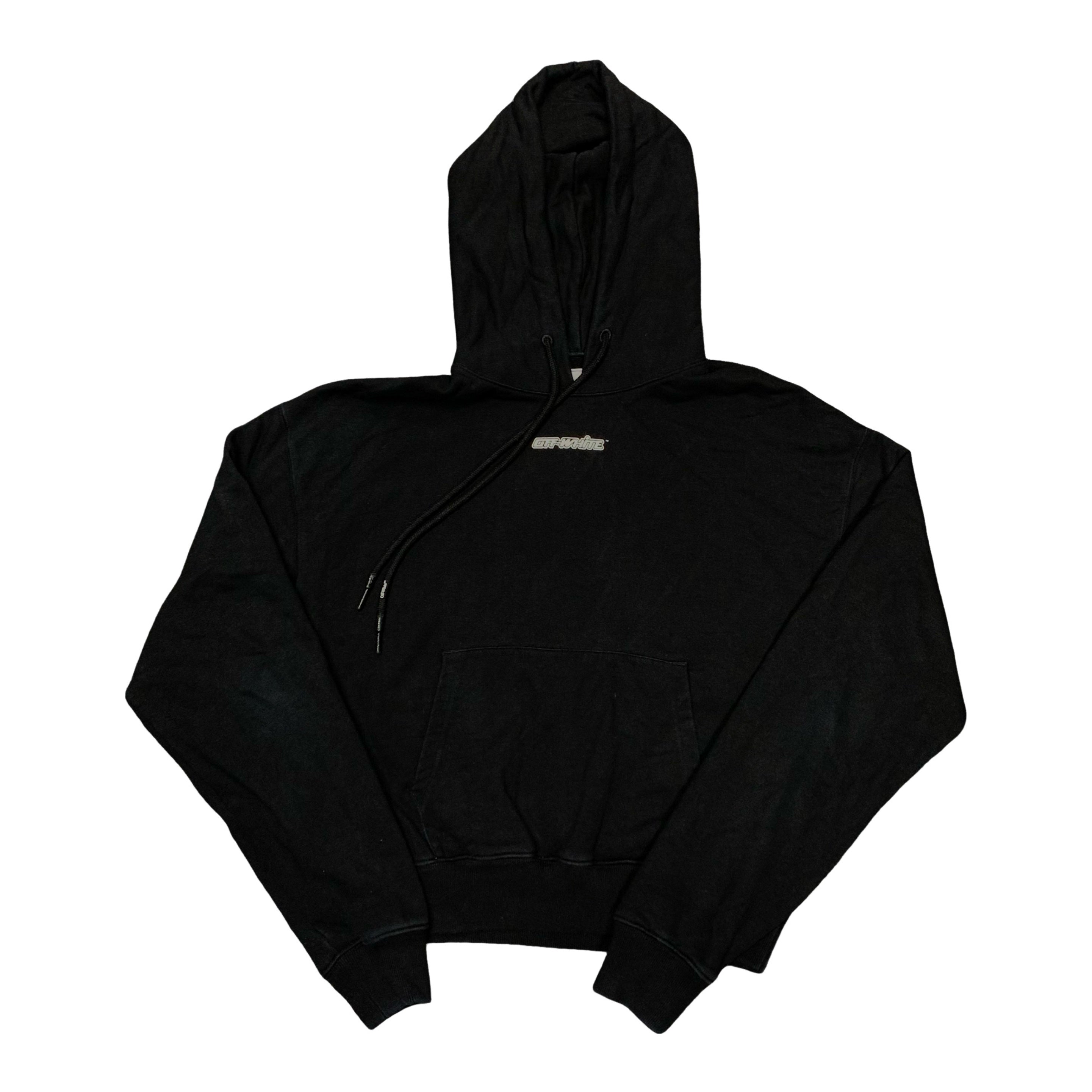 Off White Small Hoodie Pink Marker Arrows Black Hoodie Virgil Abloh