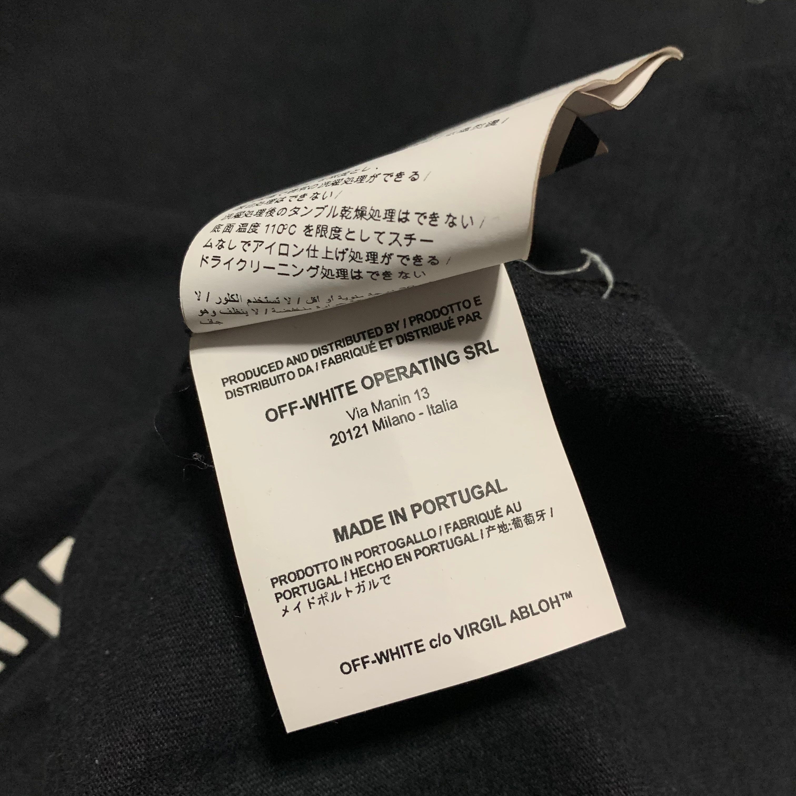 Off White Small Impressionism Arrows Black Tee Virgil Abloh