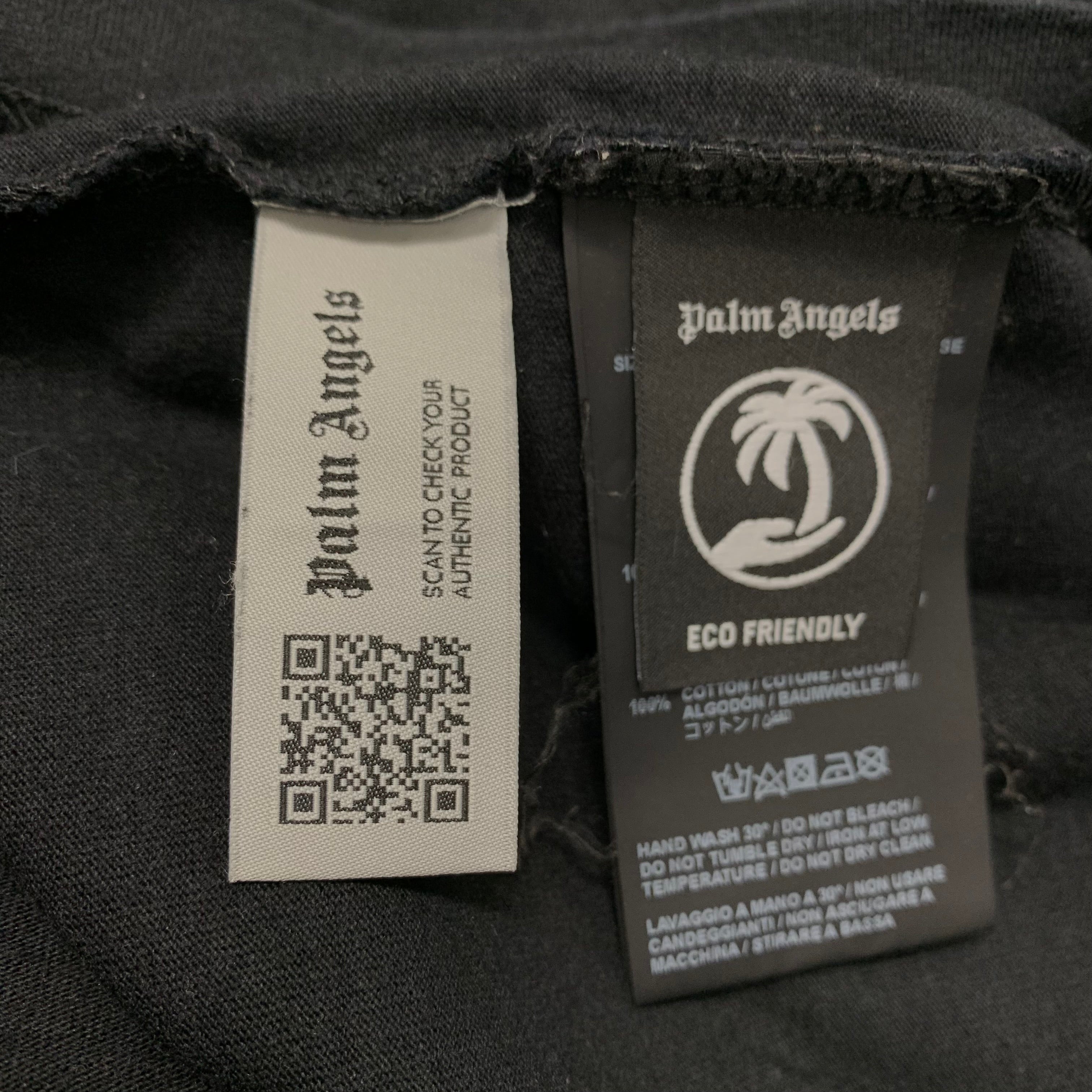 Palm Angels Medium Tee New York Sprayed Black T-Shirt