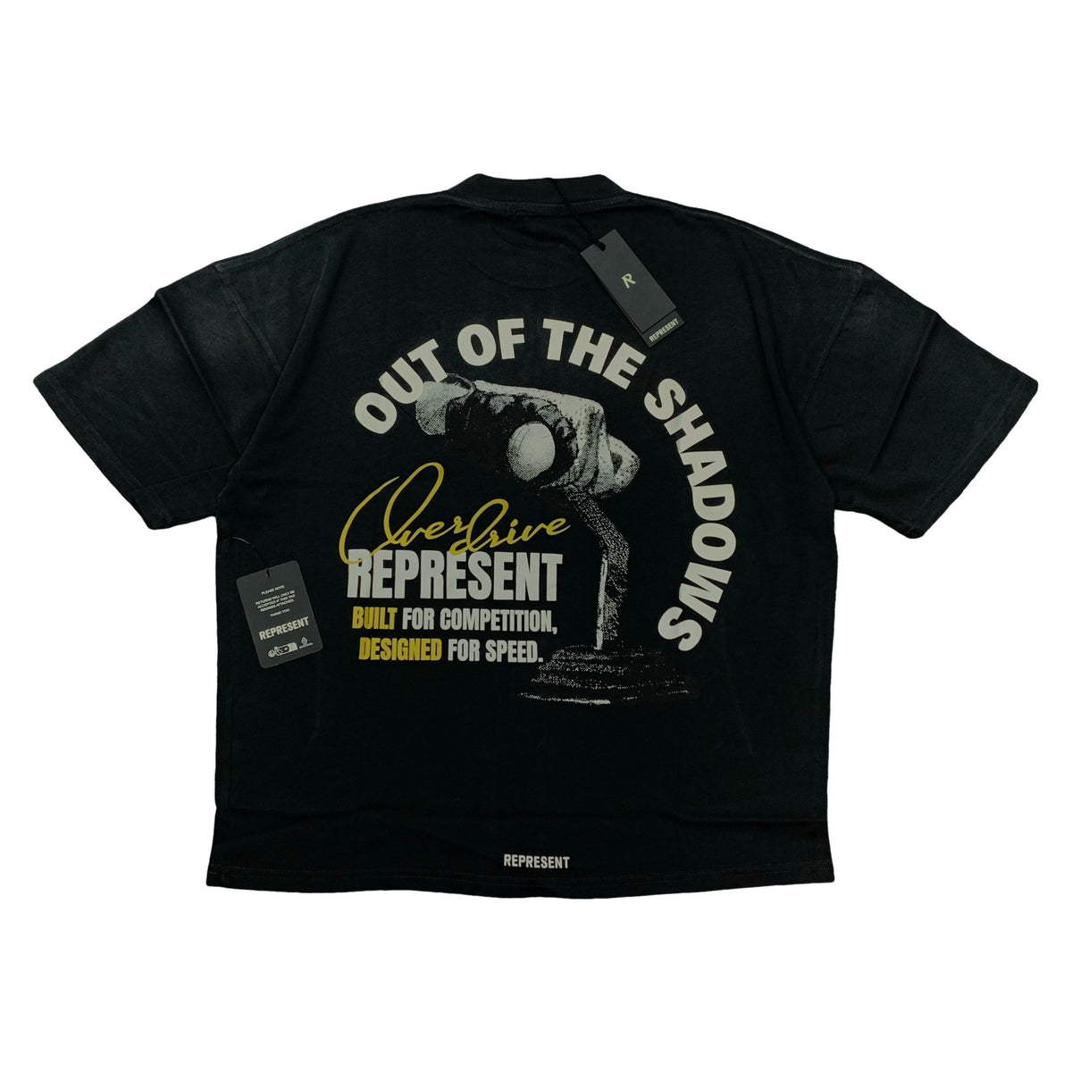 Represent Small Tee Out Of The Shadow Stained Black T-Shirt
