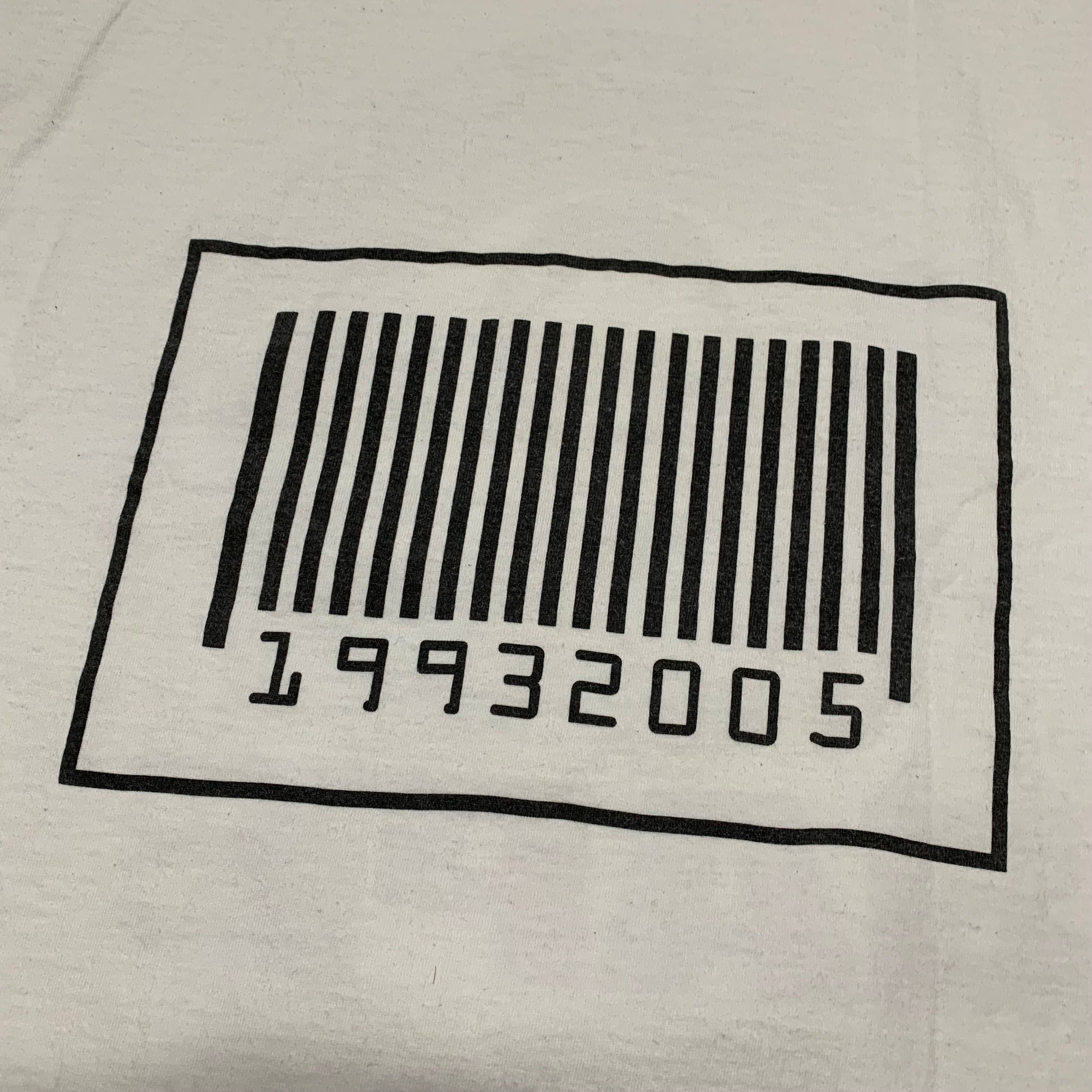 Bape Large Graphic White Tee A Bathing Ape Barcode 2005