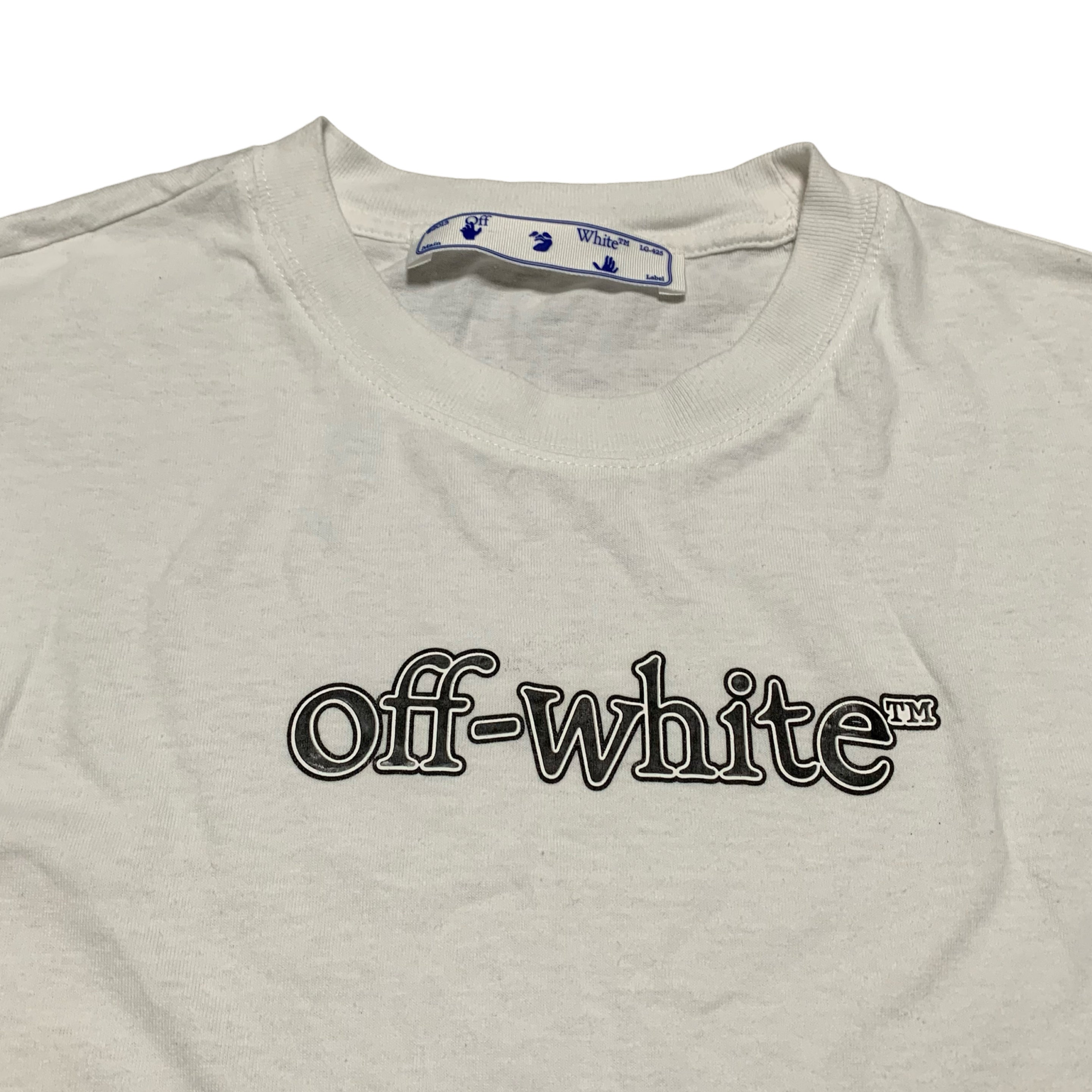 Off White Large Logo Graphic White Tee Virgil Abloh