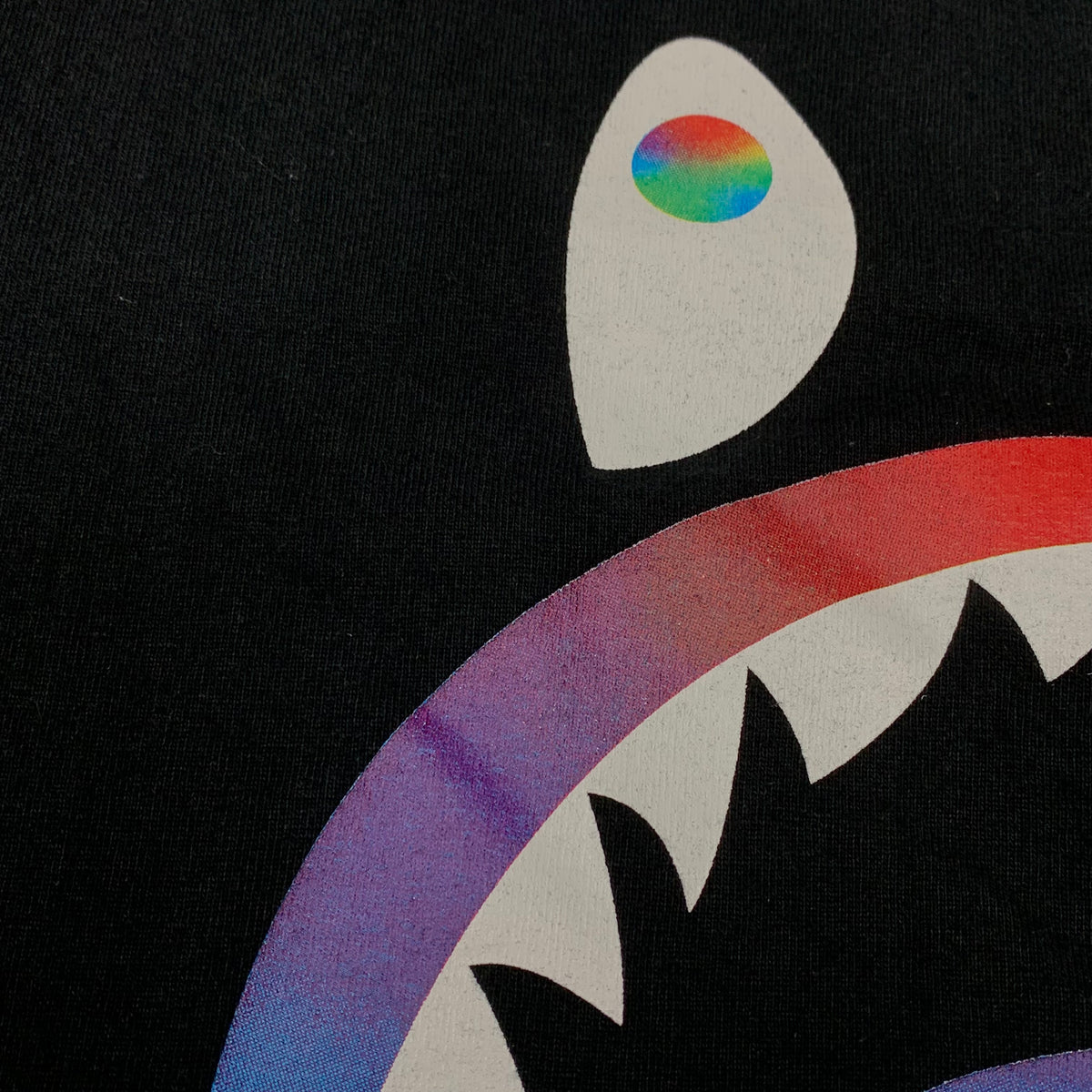Bape XL Tee Side Shark Multi Camo Black T-Shirt A Bathing Ape