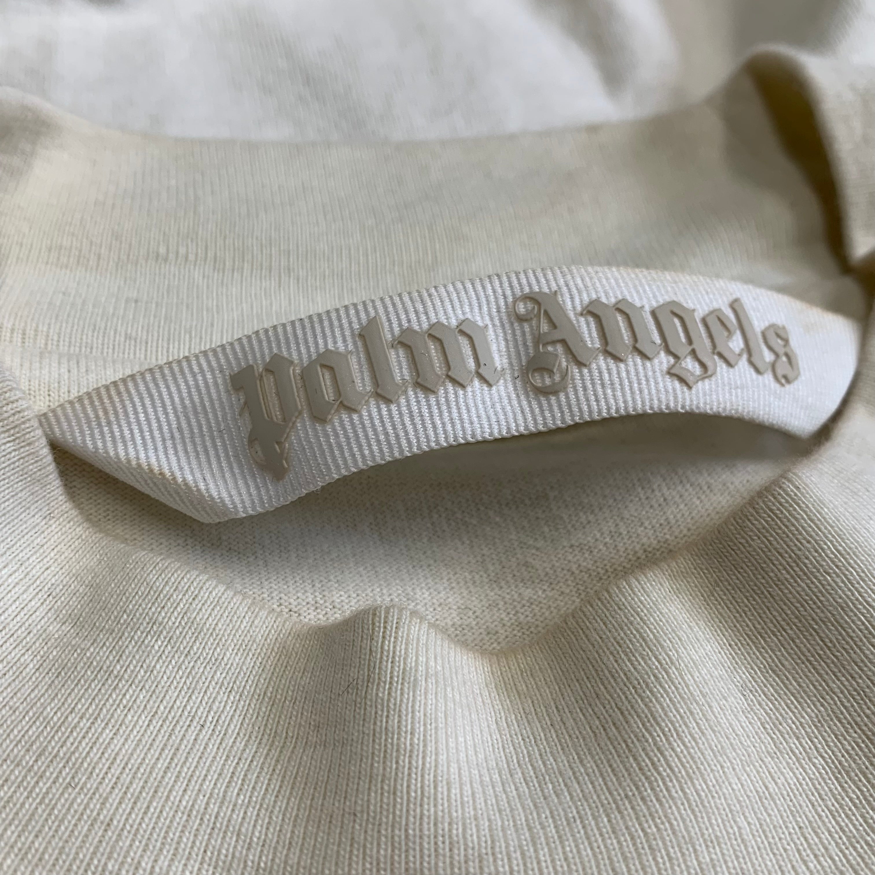 Palm Angels Small Tee College Crew White T-Shirt Oversized Fit Unisex