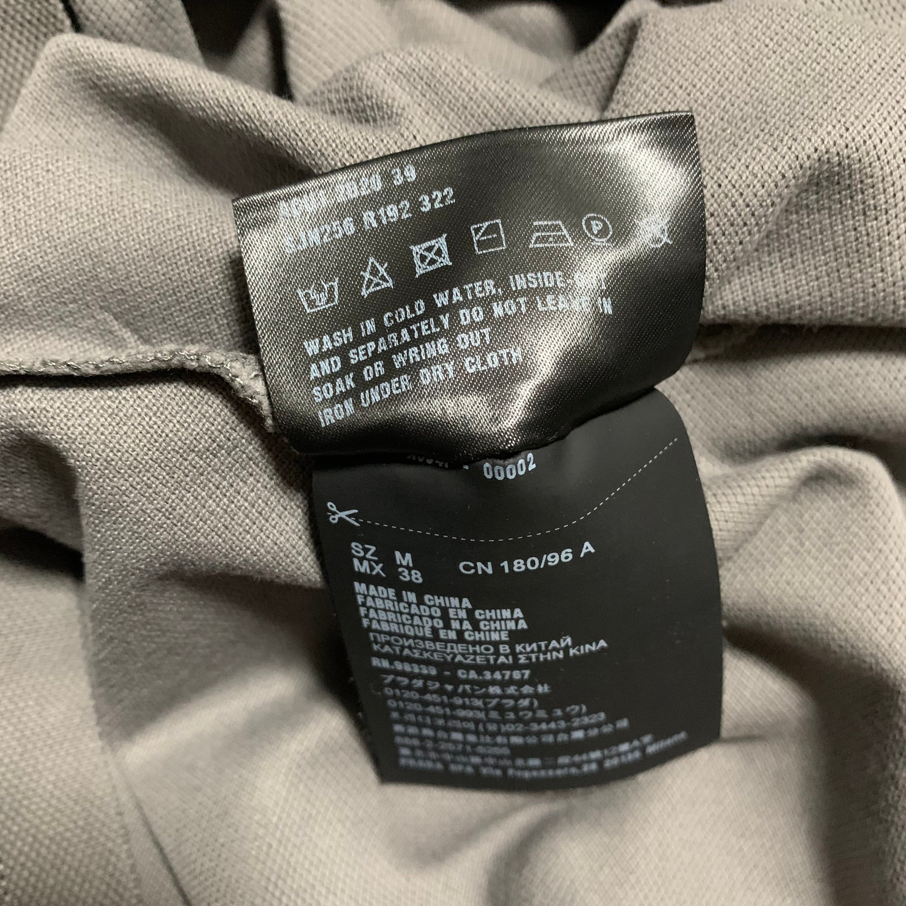 Prada Medium Polo Shirt Grey Short Sleeve Tee
