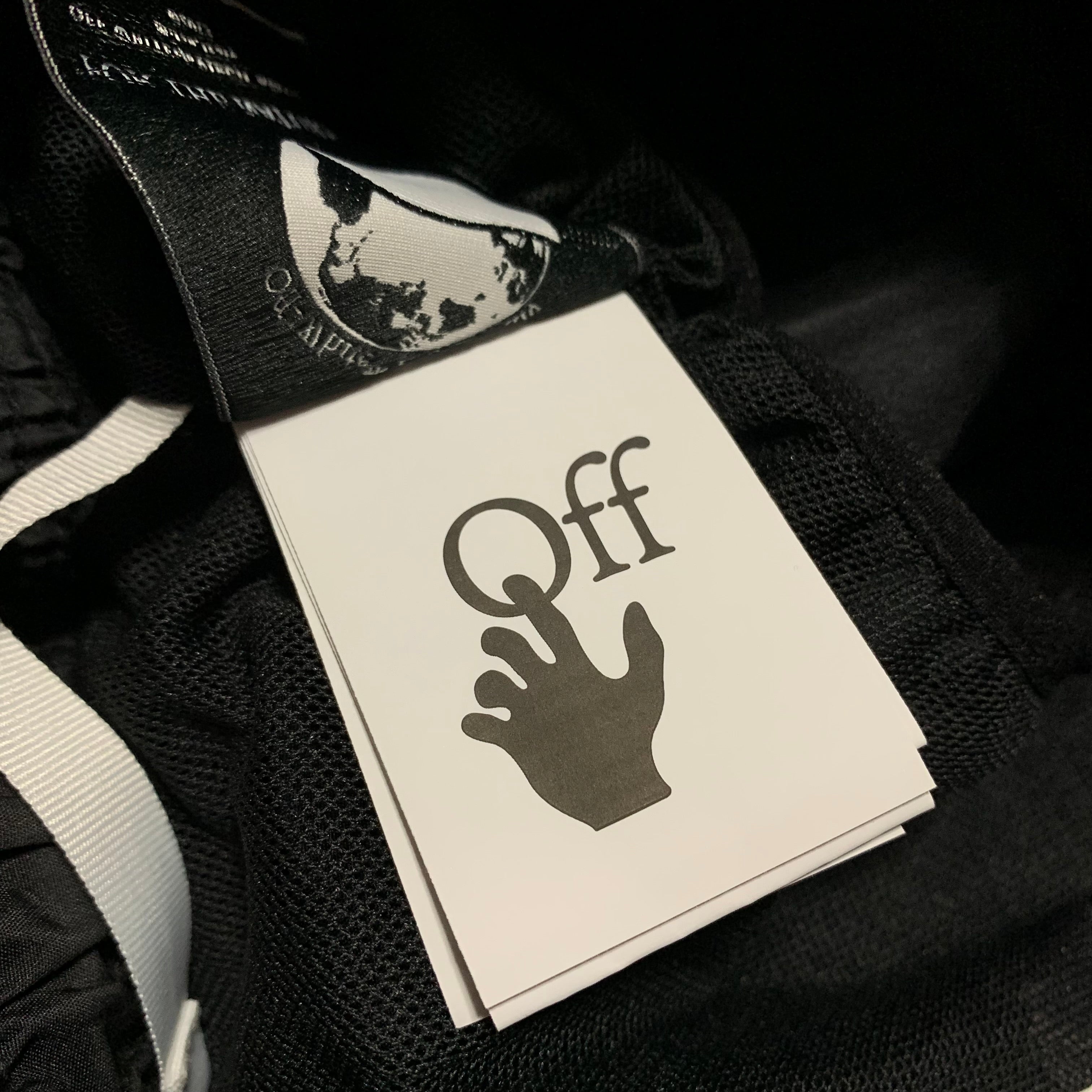 Off White Medium Swim Shorts Black Diag Bottoms Virgil Abloh