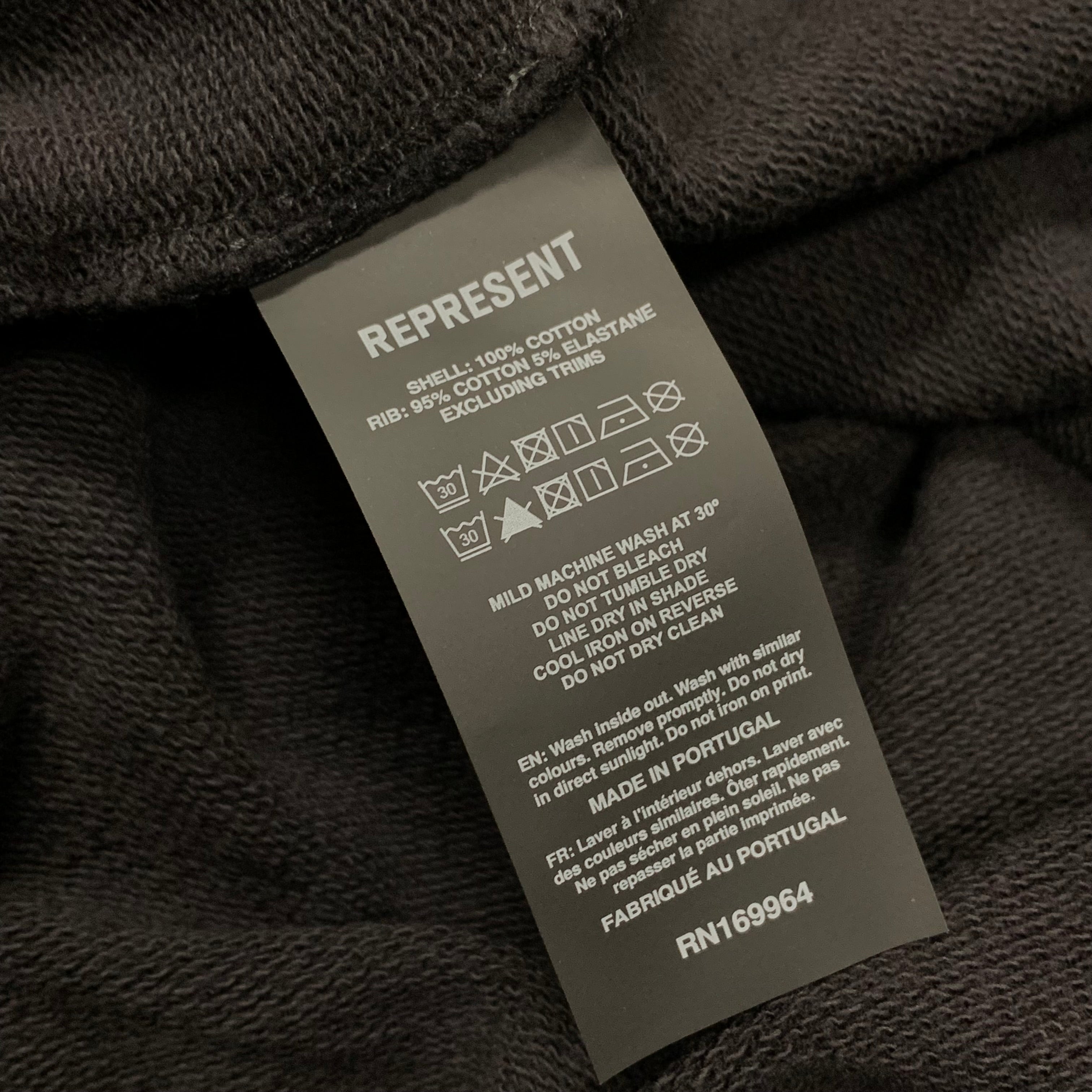 Represent Small Hoodie 247 Future Terrains Oversized Black Hoodie