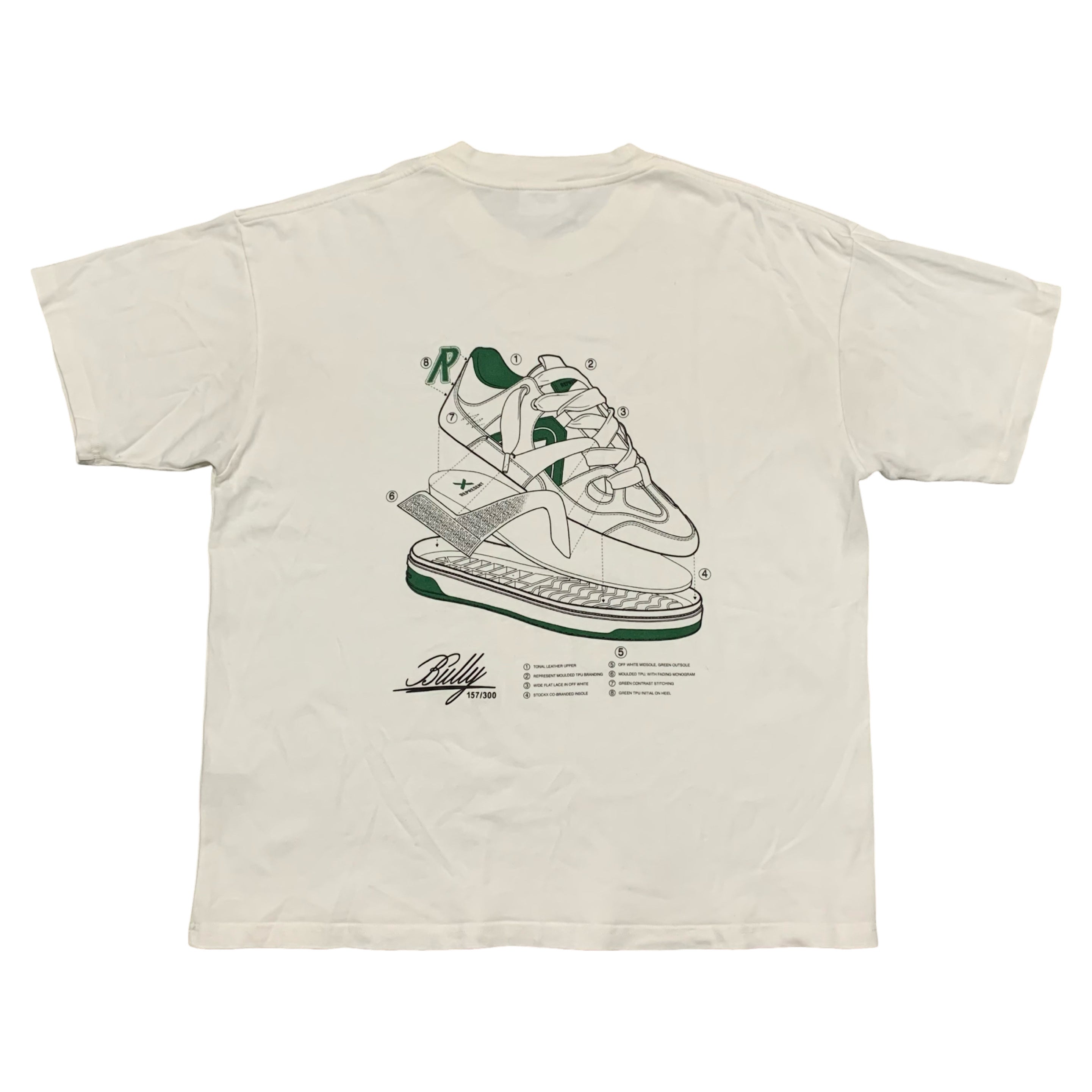 Represent Large StockX Bully Flat White Tee Limited Edition