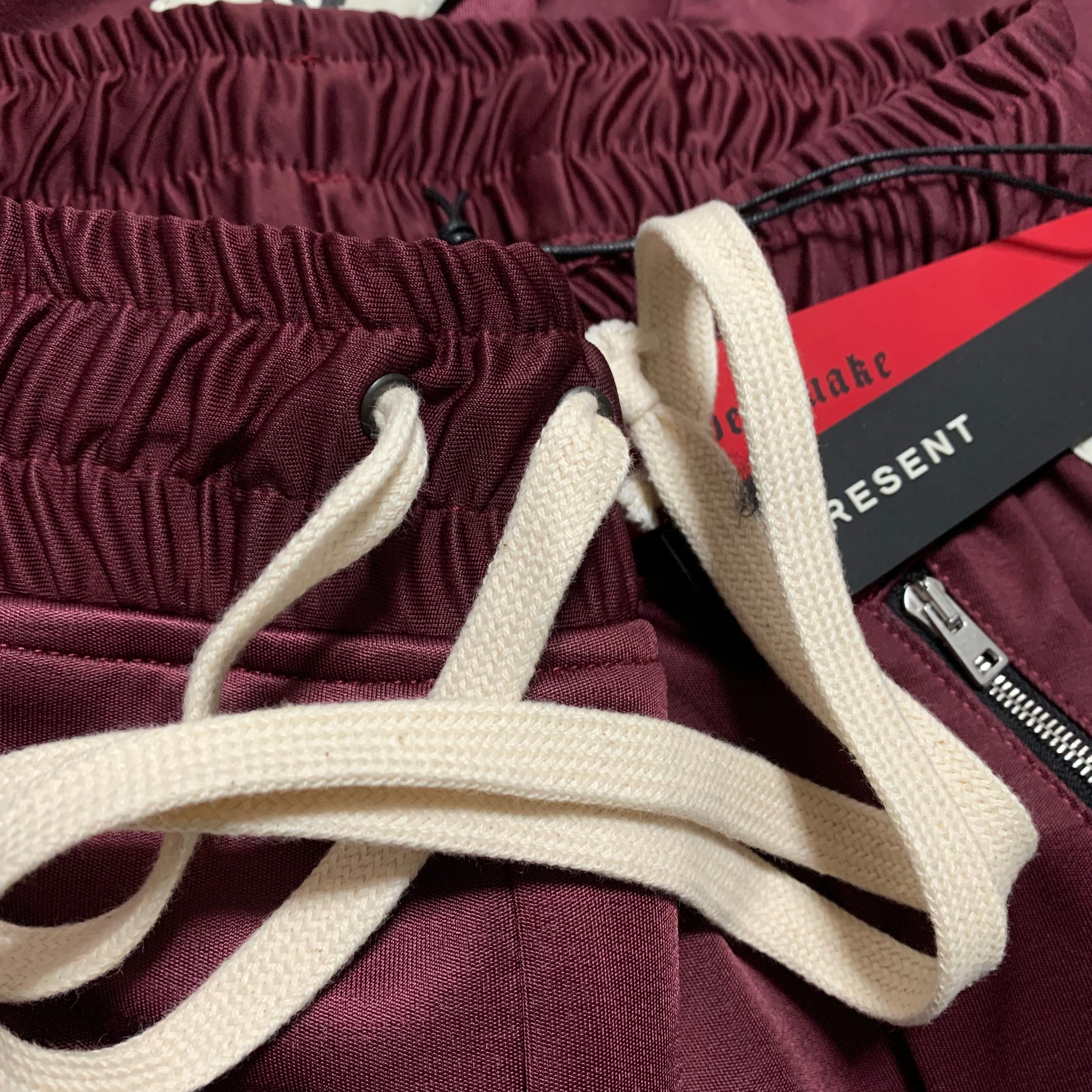 Represent XS Track Pants Bottoms Burgundy Wide Awake
