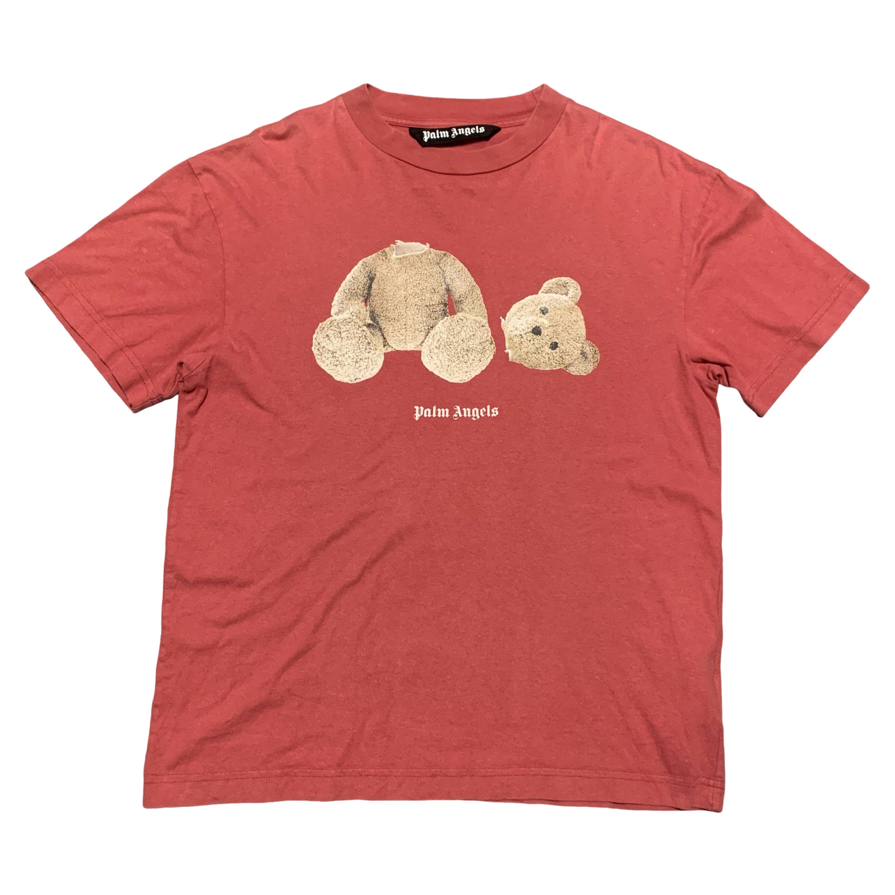 Palm Angels Medium Classic Bear Burgundy Pink Tee