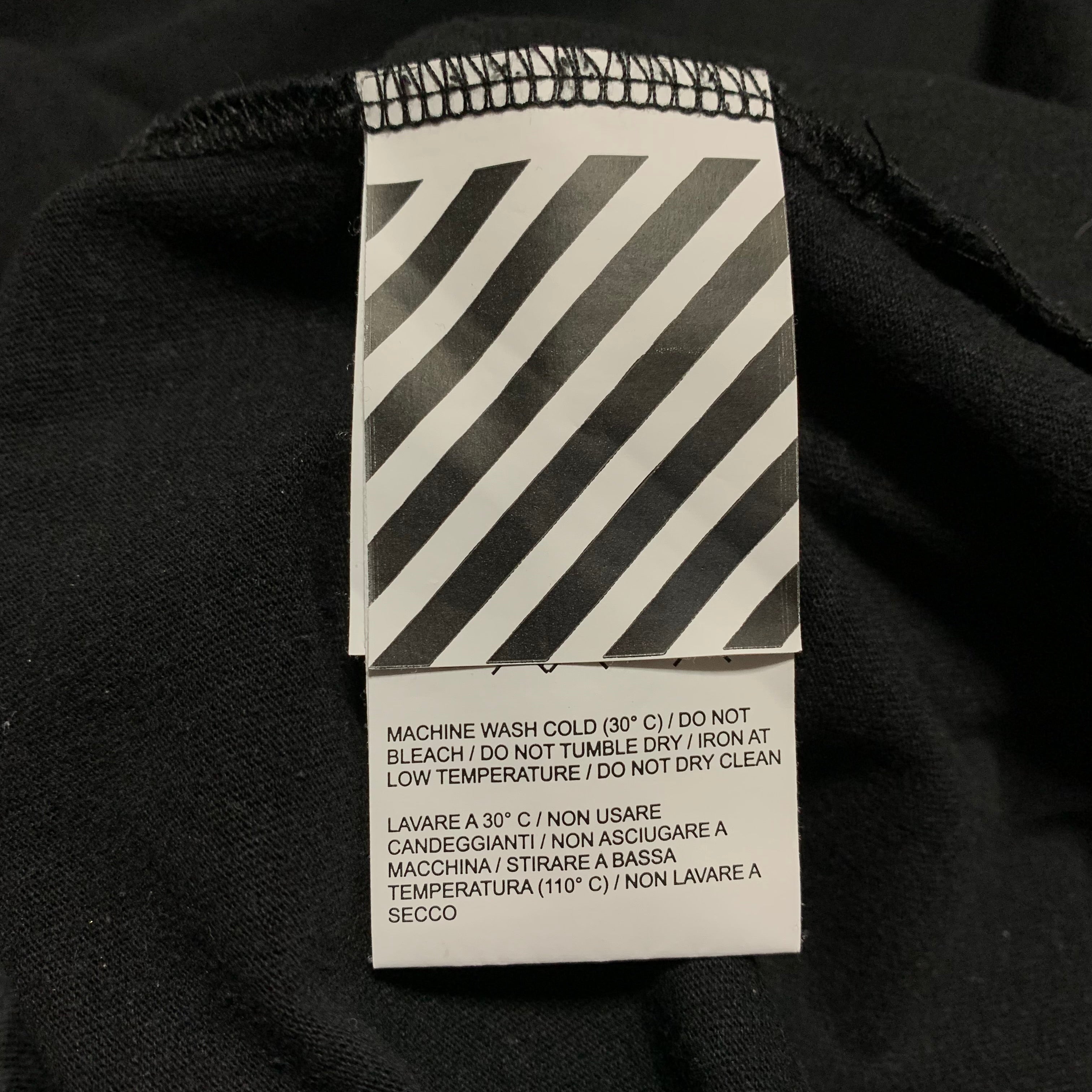 Off White XS Kidmograph Black Tee Virgil Abloh