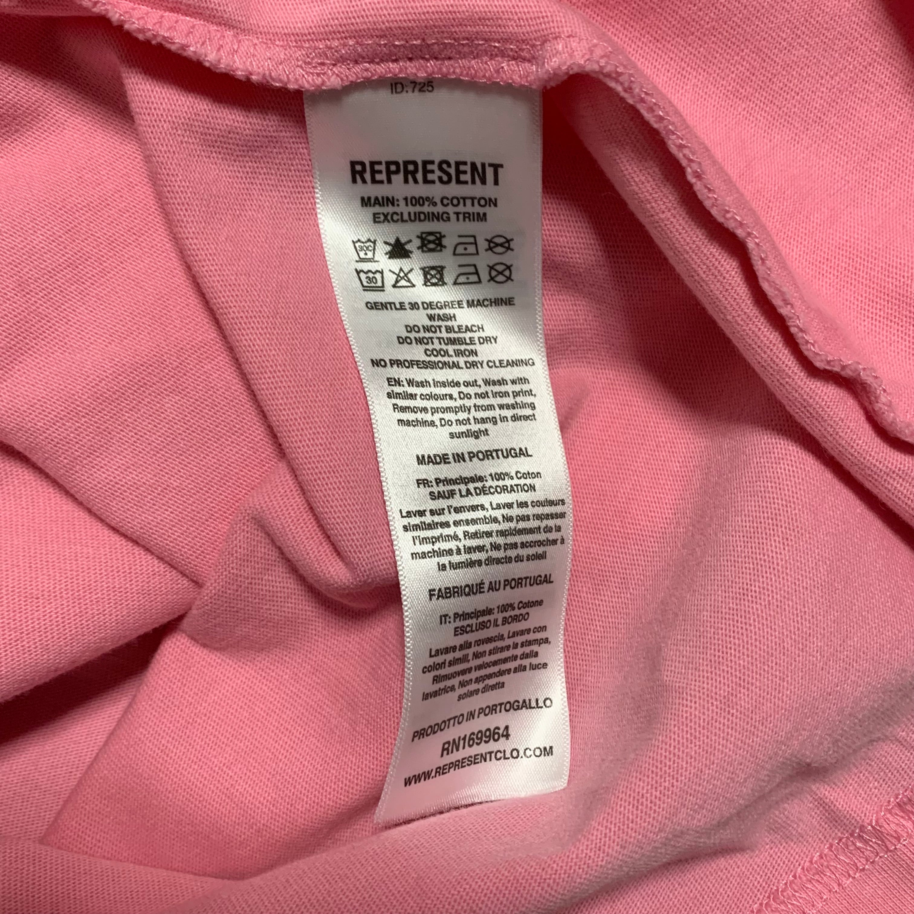 Represent Small Pink Owners Club Script Tee
