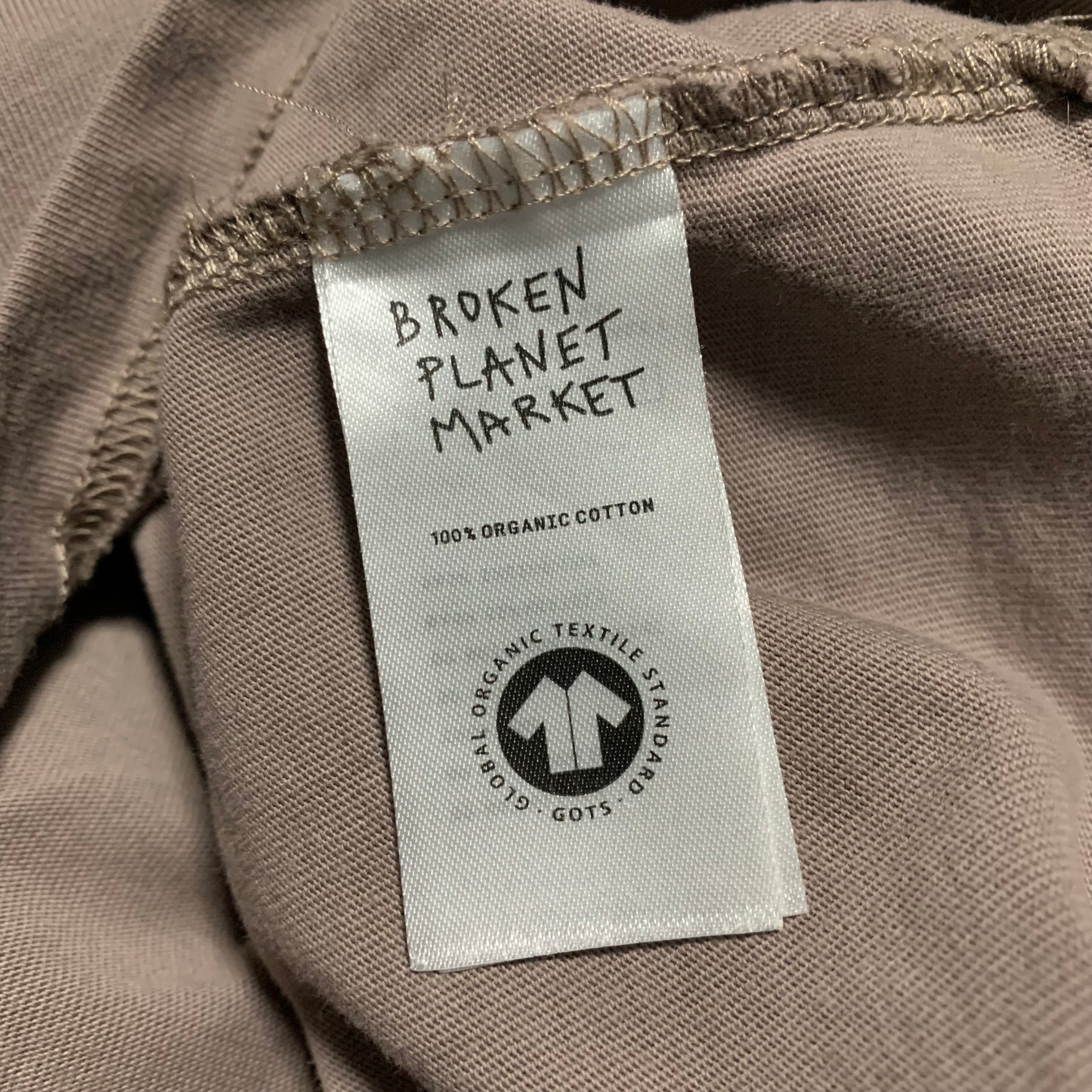 Broken Planet Medium Cosmic Connections Taupe Brown Tee 2022