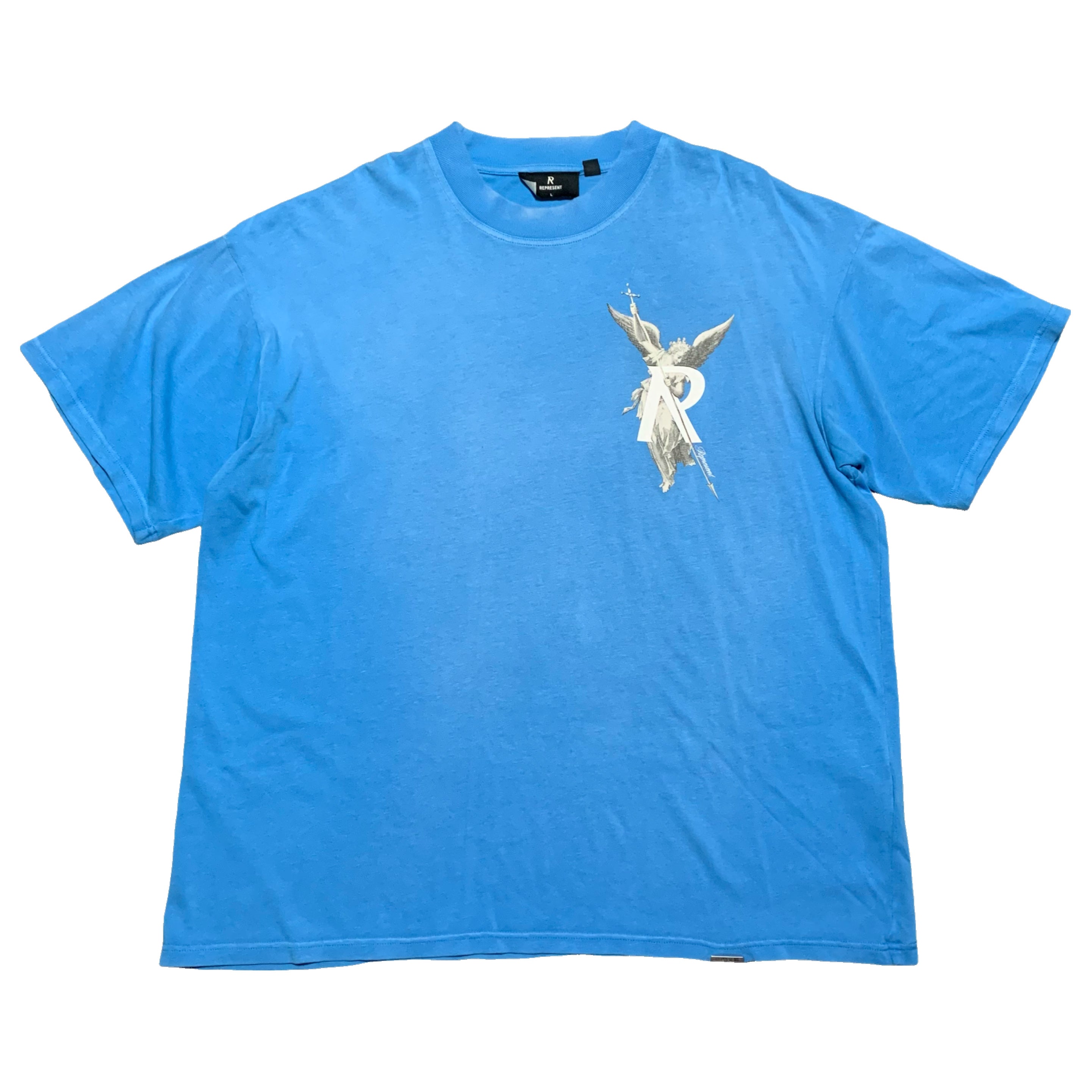 Represent Large Archangel Sun Fade Electric Blue Tee