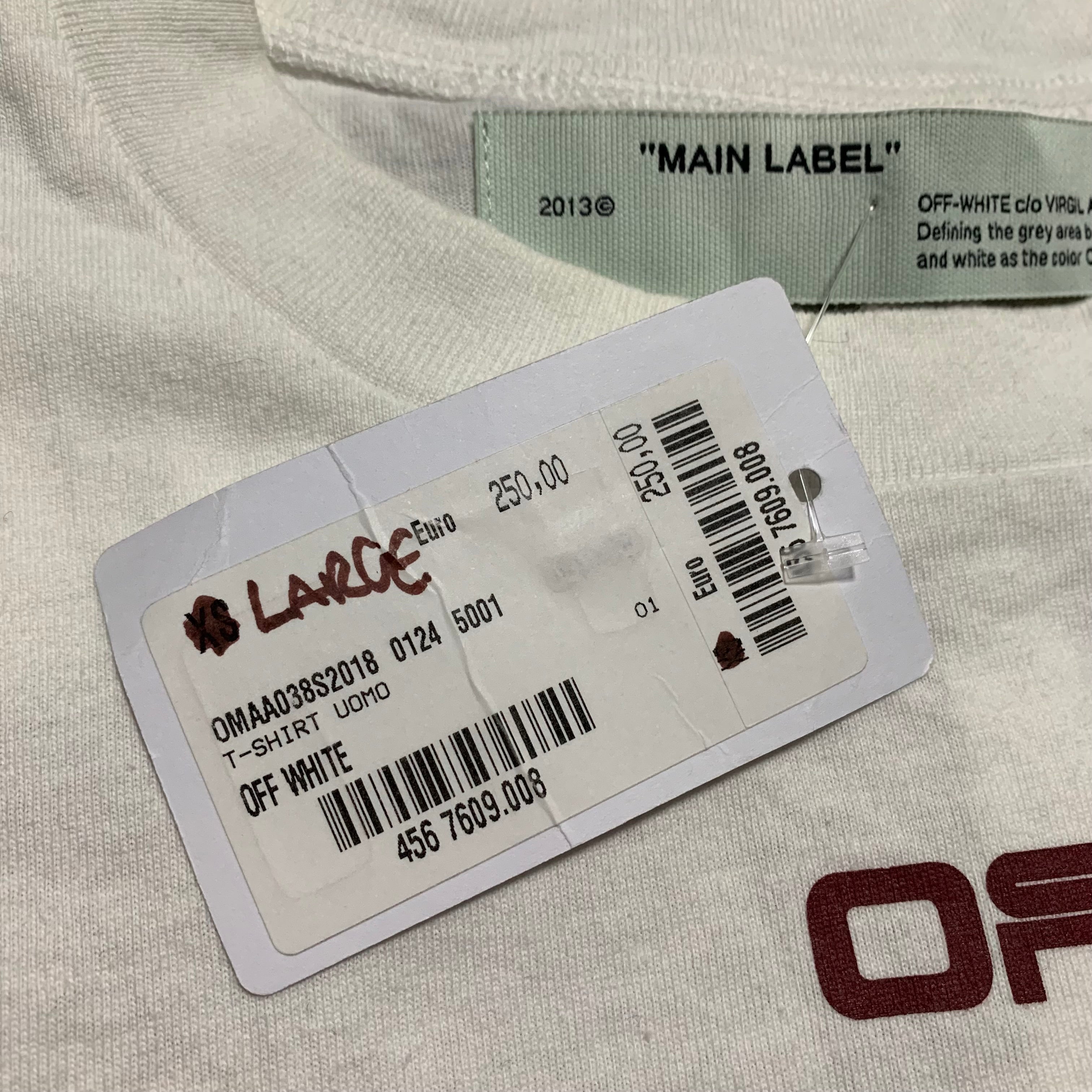 Off White Large Arachno Spider Arrows White Tee Virgil Abloh