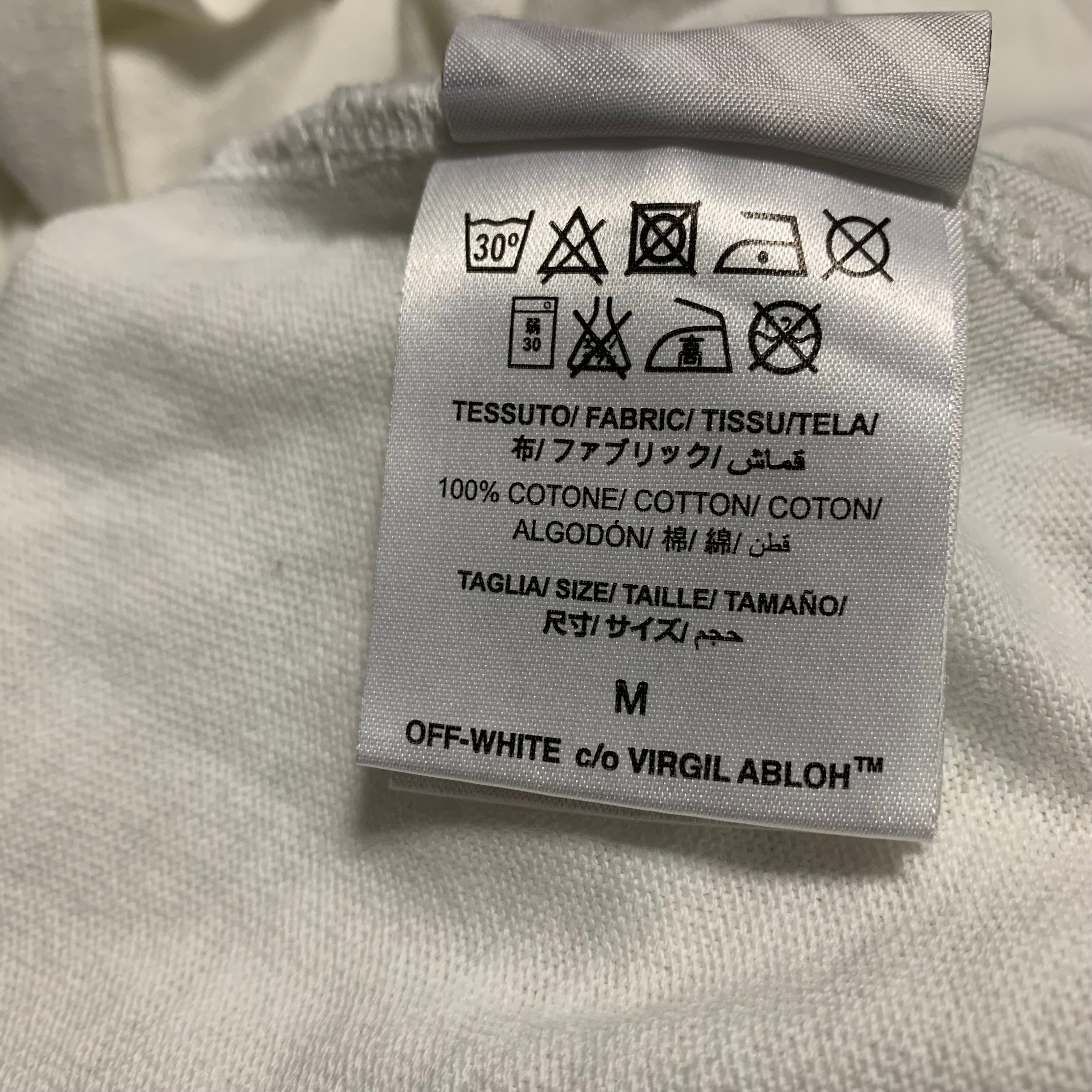 Off White Medium Othello's Wolf White Oversized Tee Virgil Abloh
