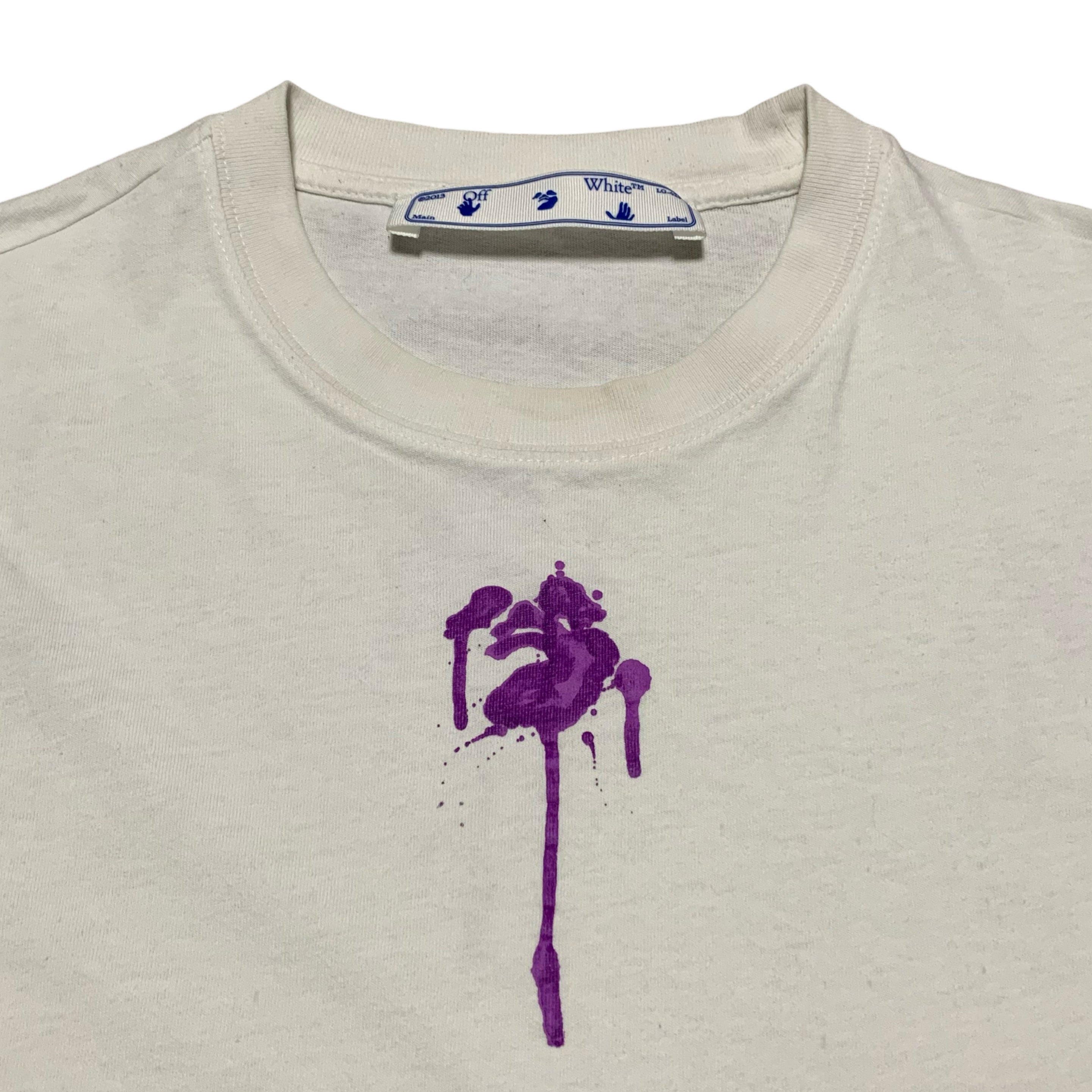 Off White Small Dripped Logo White Tee Virgil Abloh