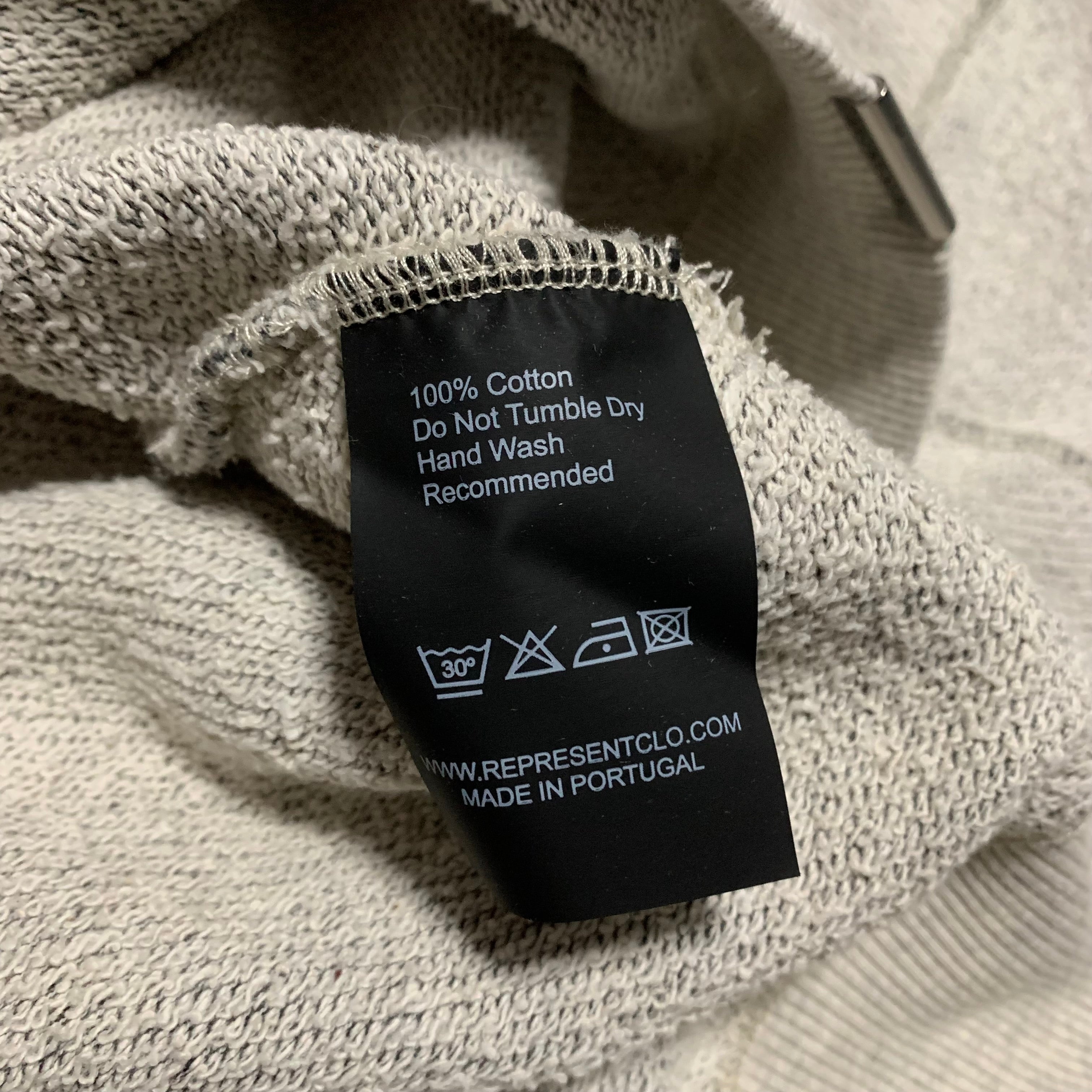 Represent XS Blanks Grey Heavyweight Crewneck Sweatshirt