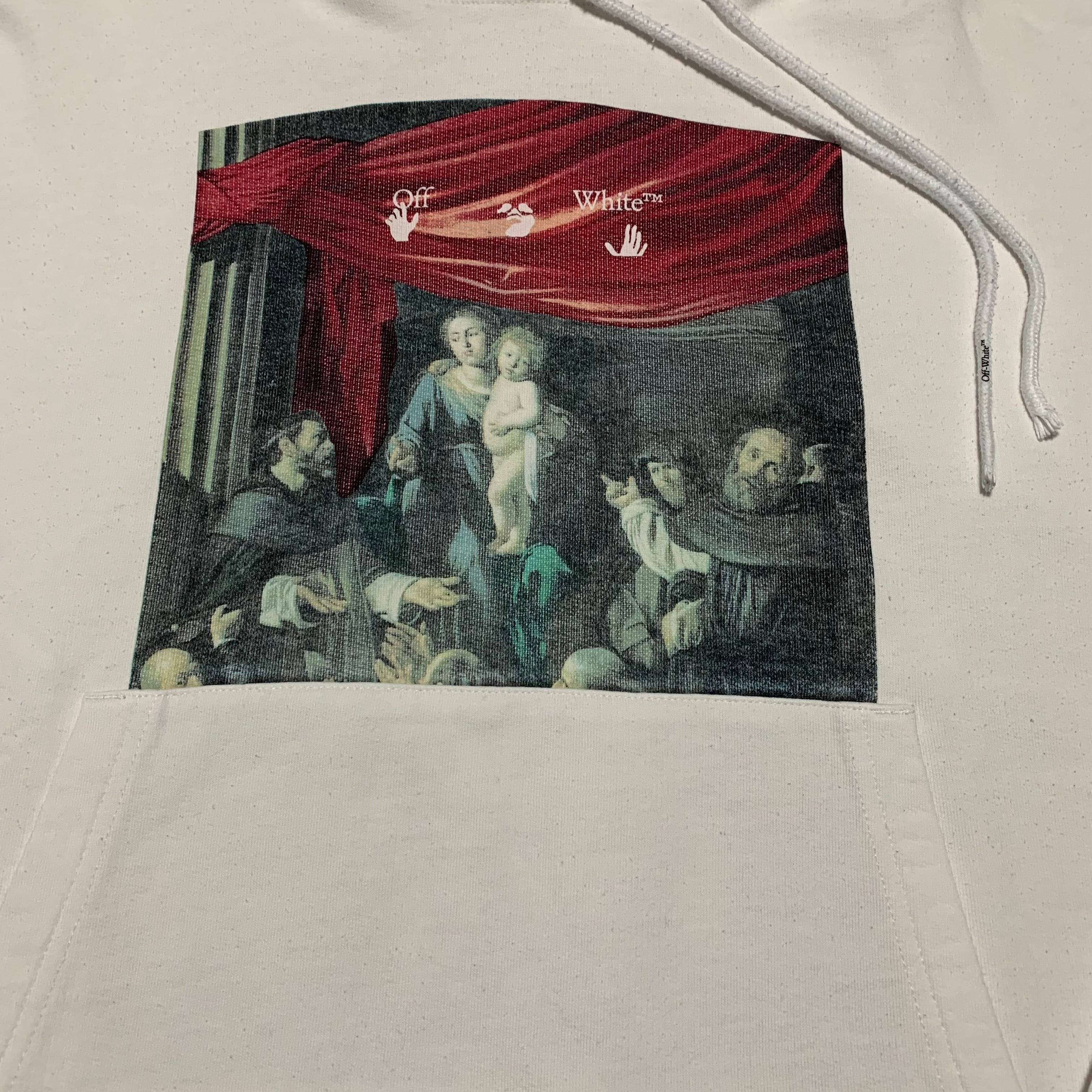 Off White Medium Caravaggio Arrows White Hoodie Virgil Abloh