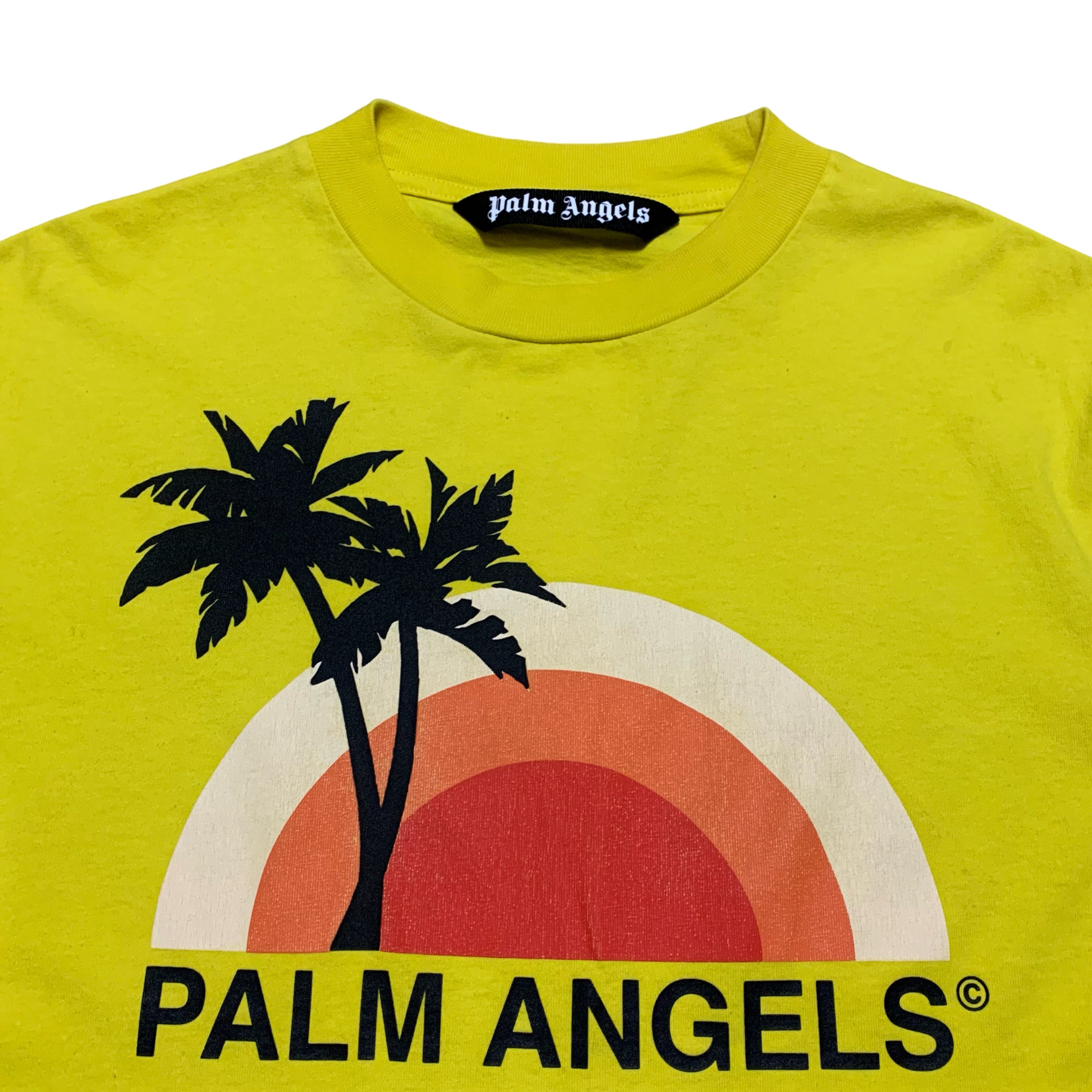 Palm Angels Small Sunset Yellow Tee