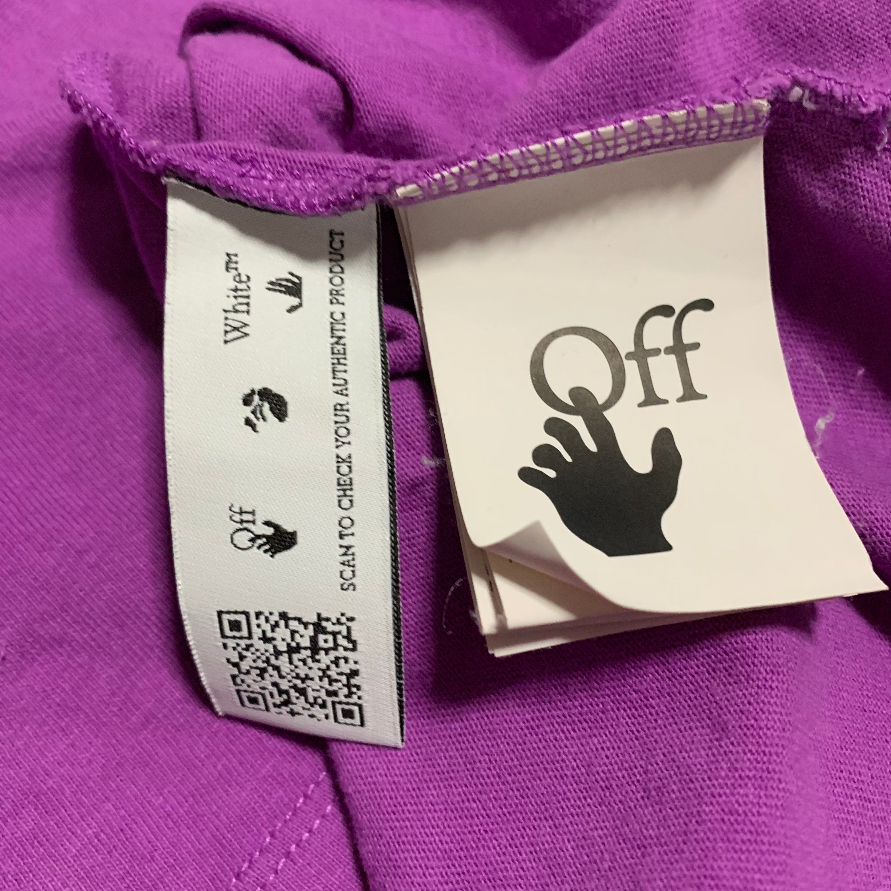 Off White Large Diag Tab Purple Tee Virgil Abloh