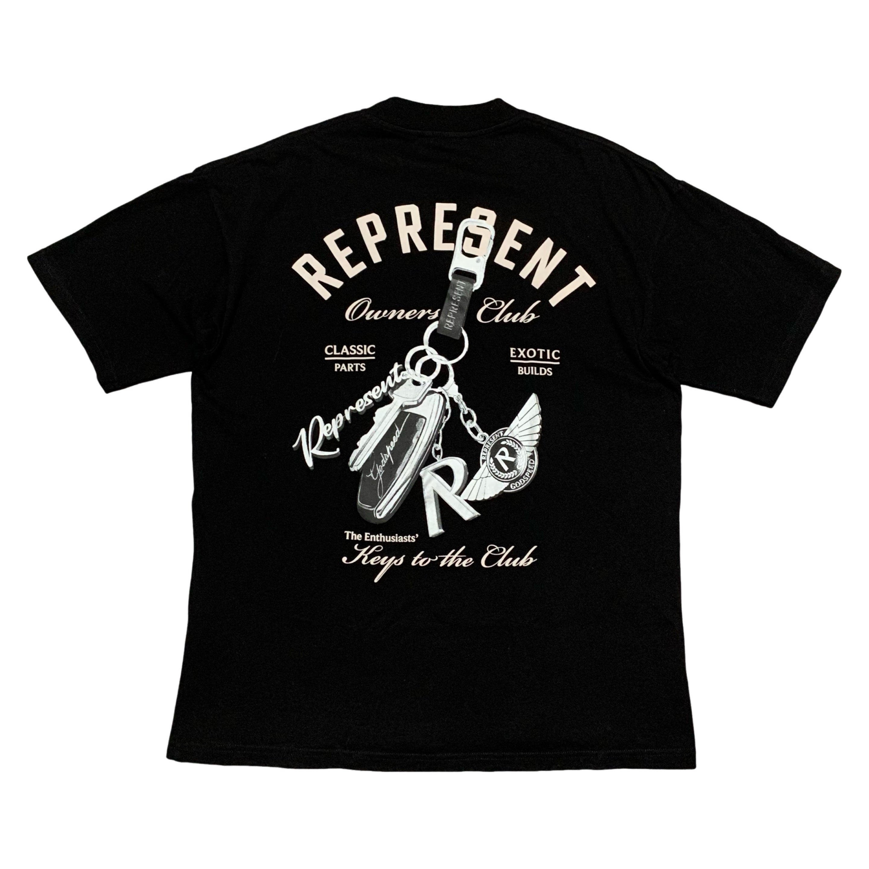 Represent Small Keys To The Club Jet Black Tee