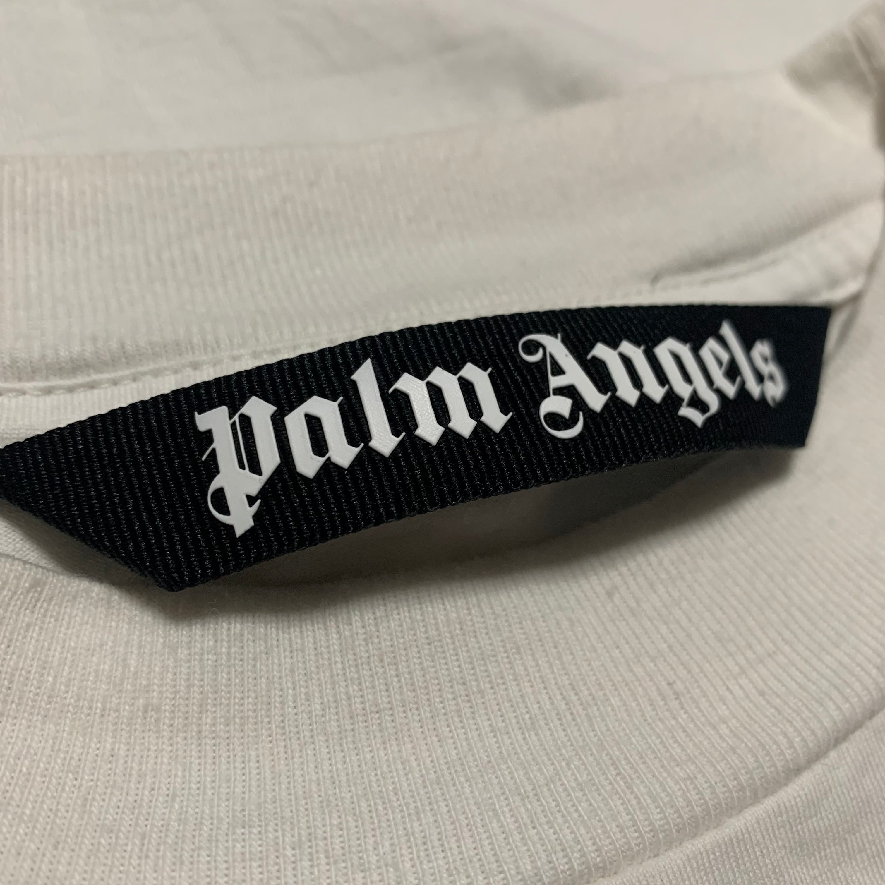 Palm Angels Medium Skeleton Logo White Tee