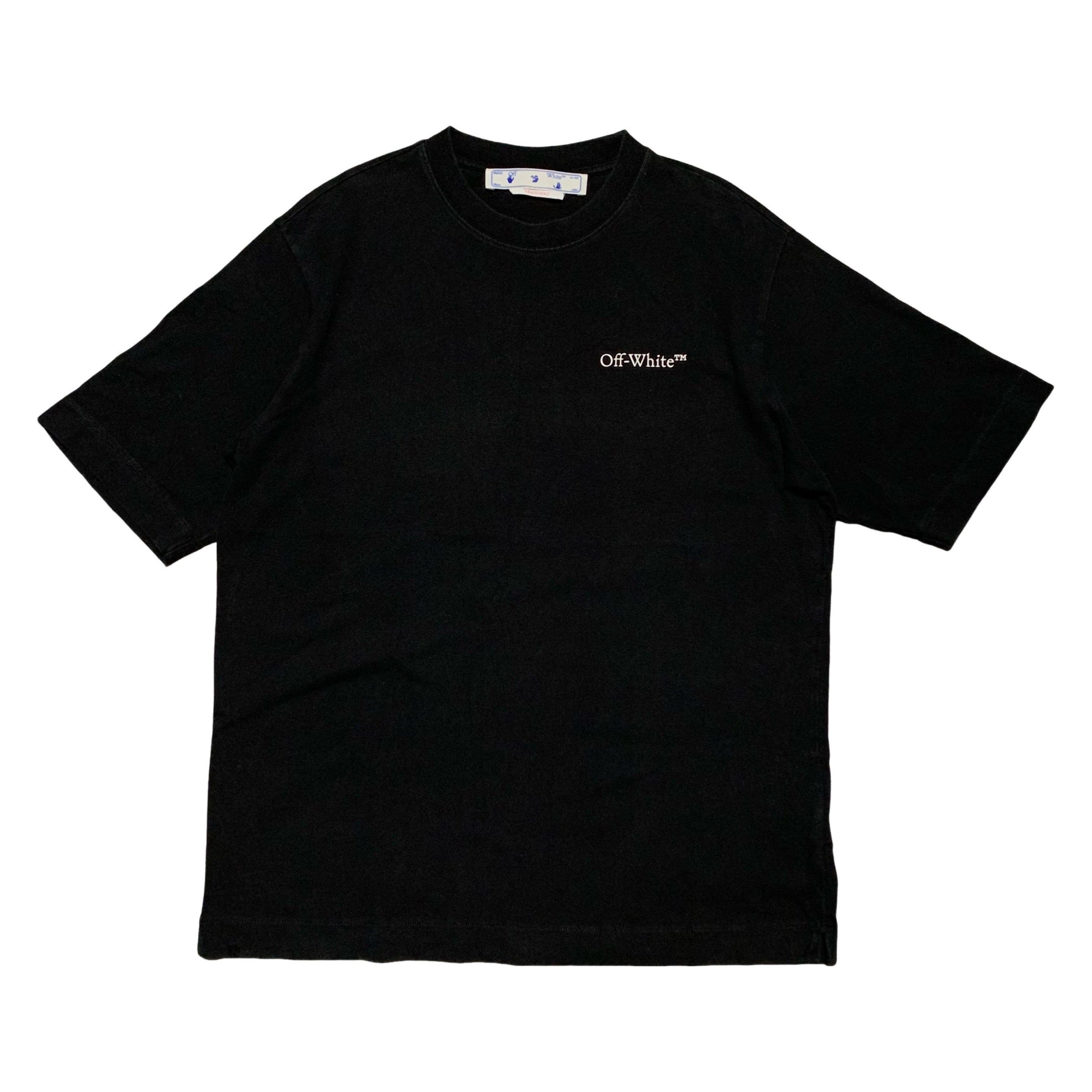 Off White Small Caravaggio Back Graphic Black Tee Virgil Abloh