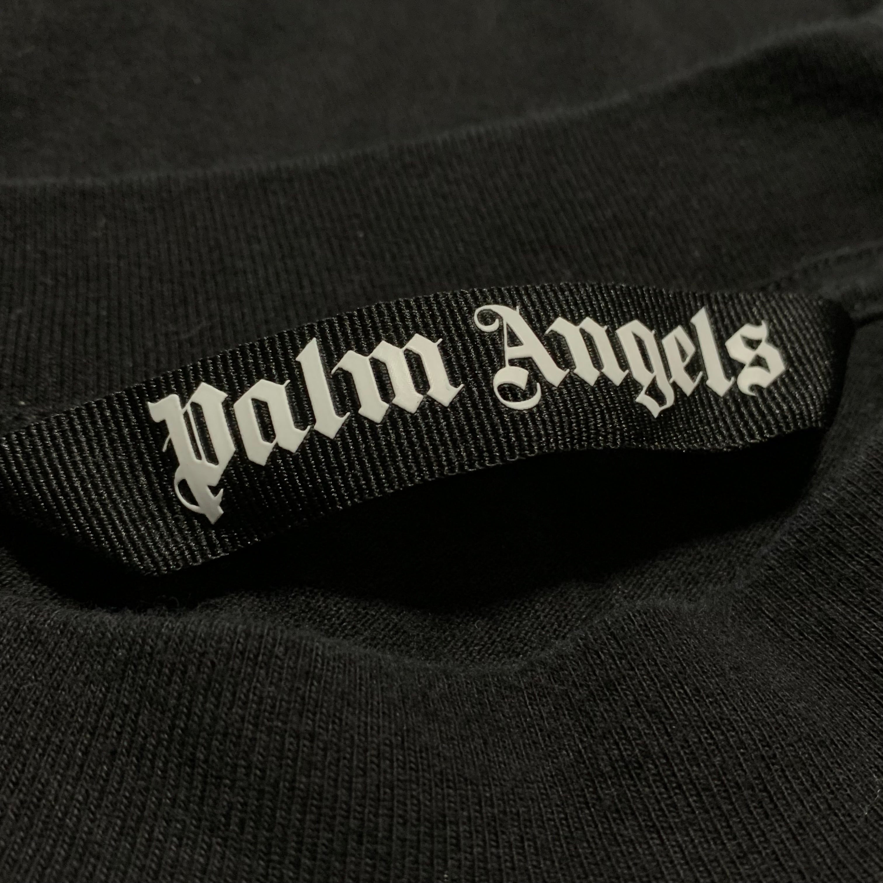 Palm Angels Medium End Clothing Big Rose Black Tee