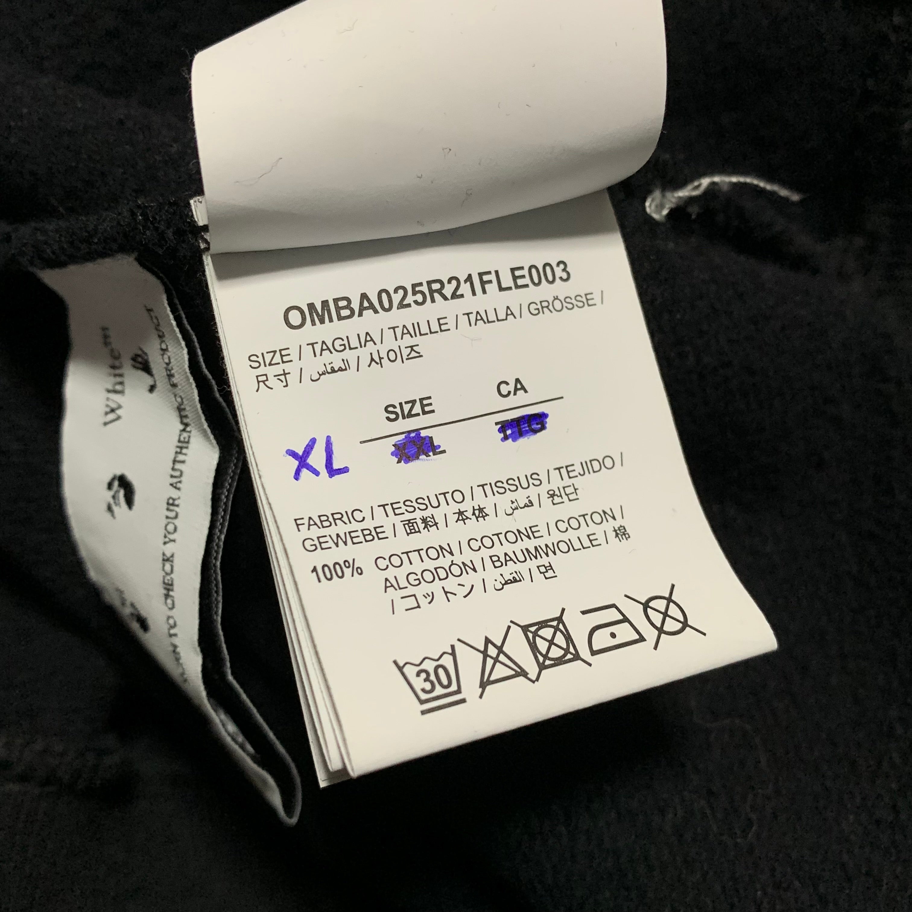 Off White XL Mona Lisa Arrows Black Sweatshirt Crewneck Virgil Abloh